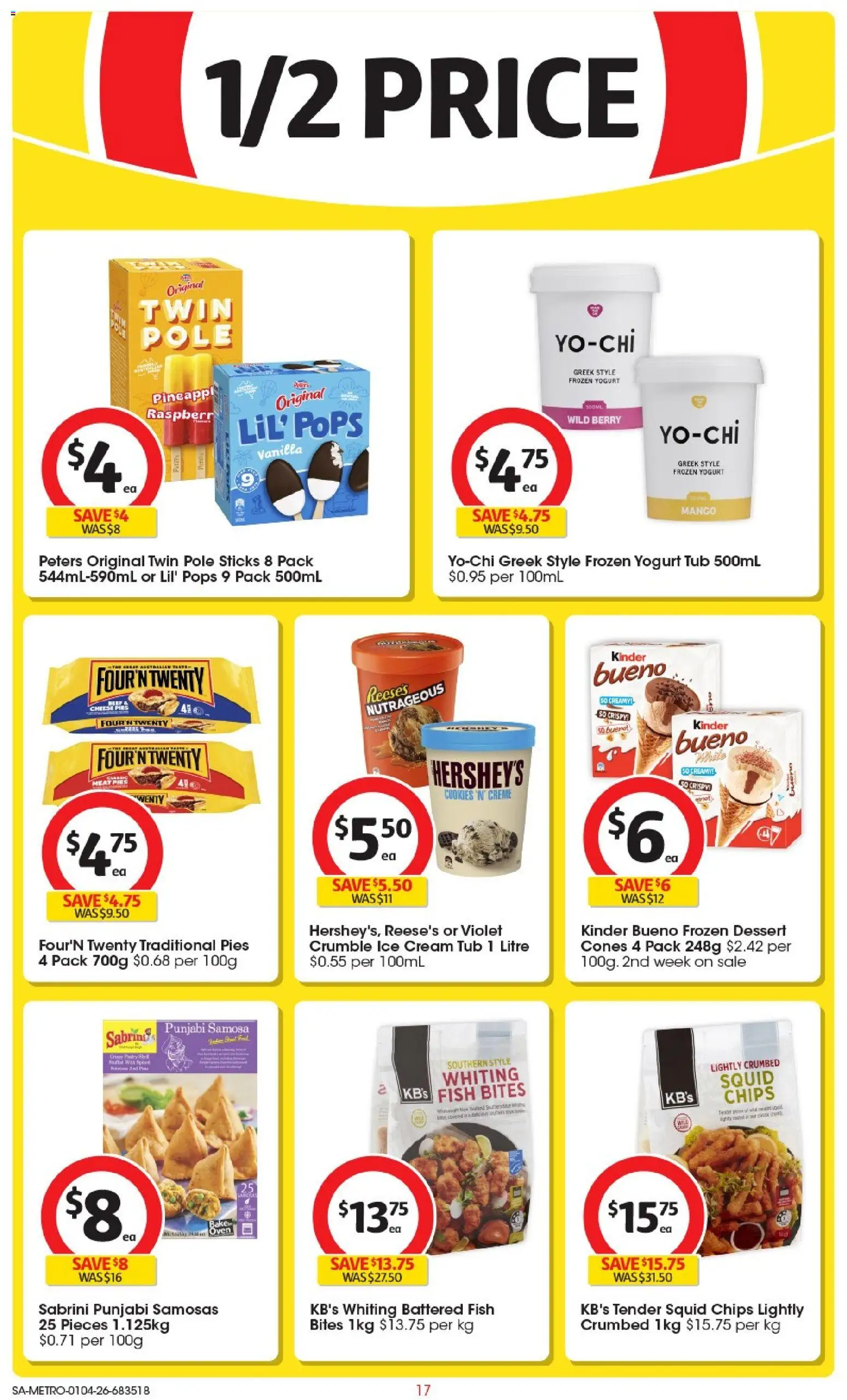 Coles catalogue - valid from 01.04.2026 | Page: 17 | Products: Meat, Chips, Mango, Pies