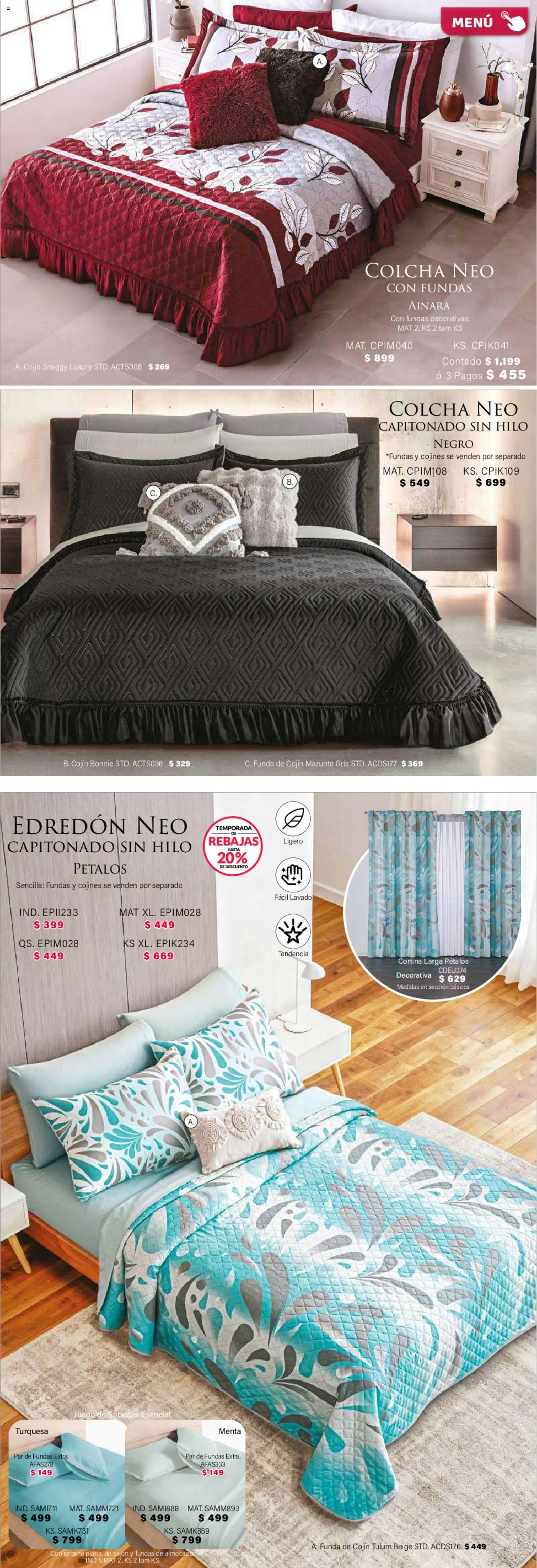 Nuevas ofertas de Colchas Concord válidas en toda la República Mexicana desde el 01.02.2026. ¡Encuentra las mejores ofertas en Colchas Concord catálogo! | Página: 83 | Productos: Funda