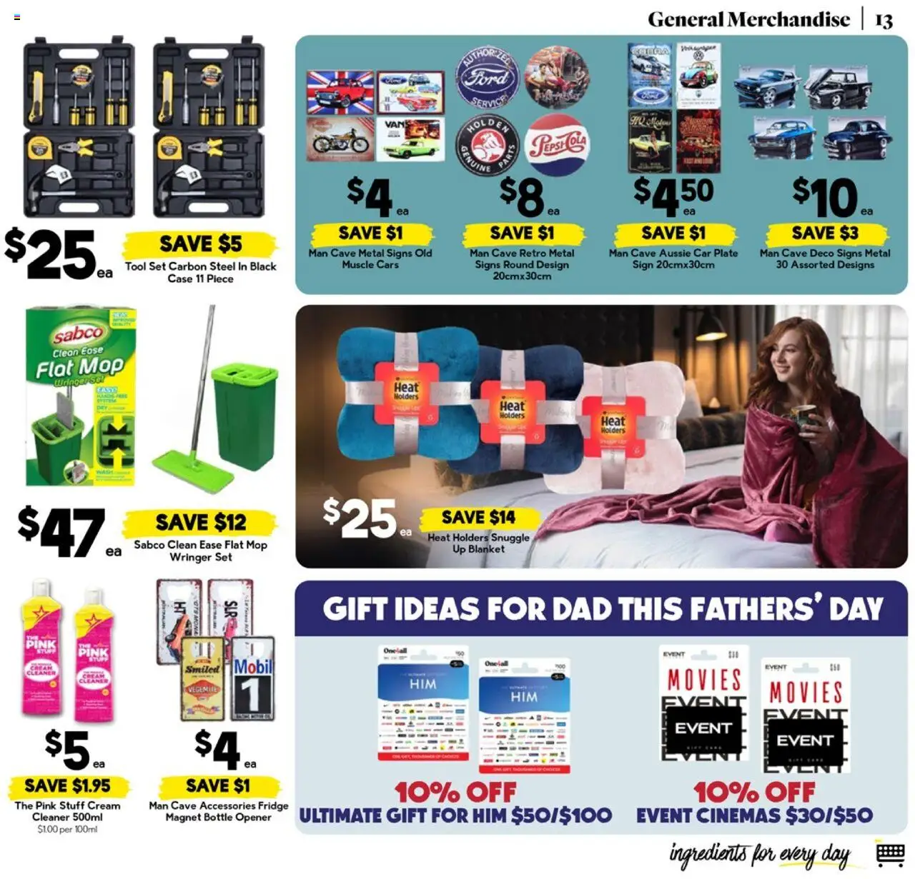 Drakes catalogue - valid from 27.08.2025 | Page: 13 | Products: Bottle opener, Cleaner, Vegemite, Blanket