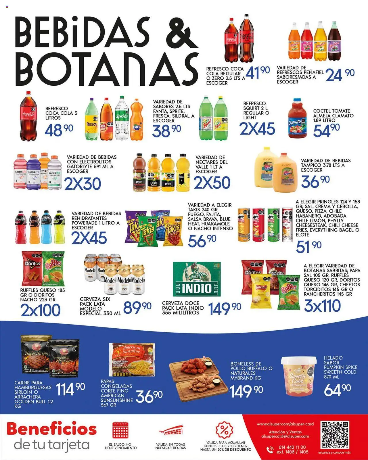 Nuevas ofertas de Alsuper válidas en toda la República Mexicana desde el 10.10.2025. ¡Encuentra las mejores ofertas en Alsuper - Folleto Saltillo! | Página: 8 | Productos: Pollo, Papa, Queso, Helado