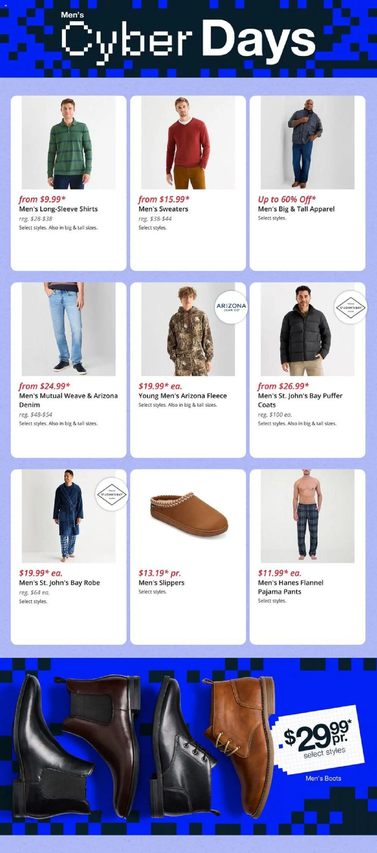 JCPenney Cyber Sale - valid from 30.11.2025 | Page: 7 | Products: Pants, Boots, Slippers
