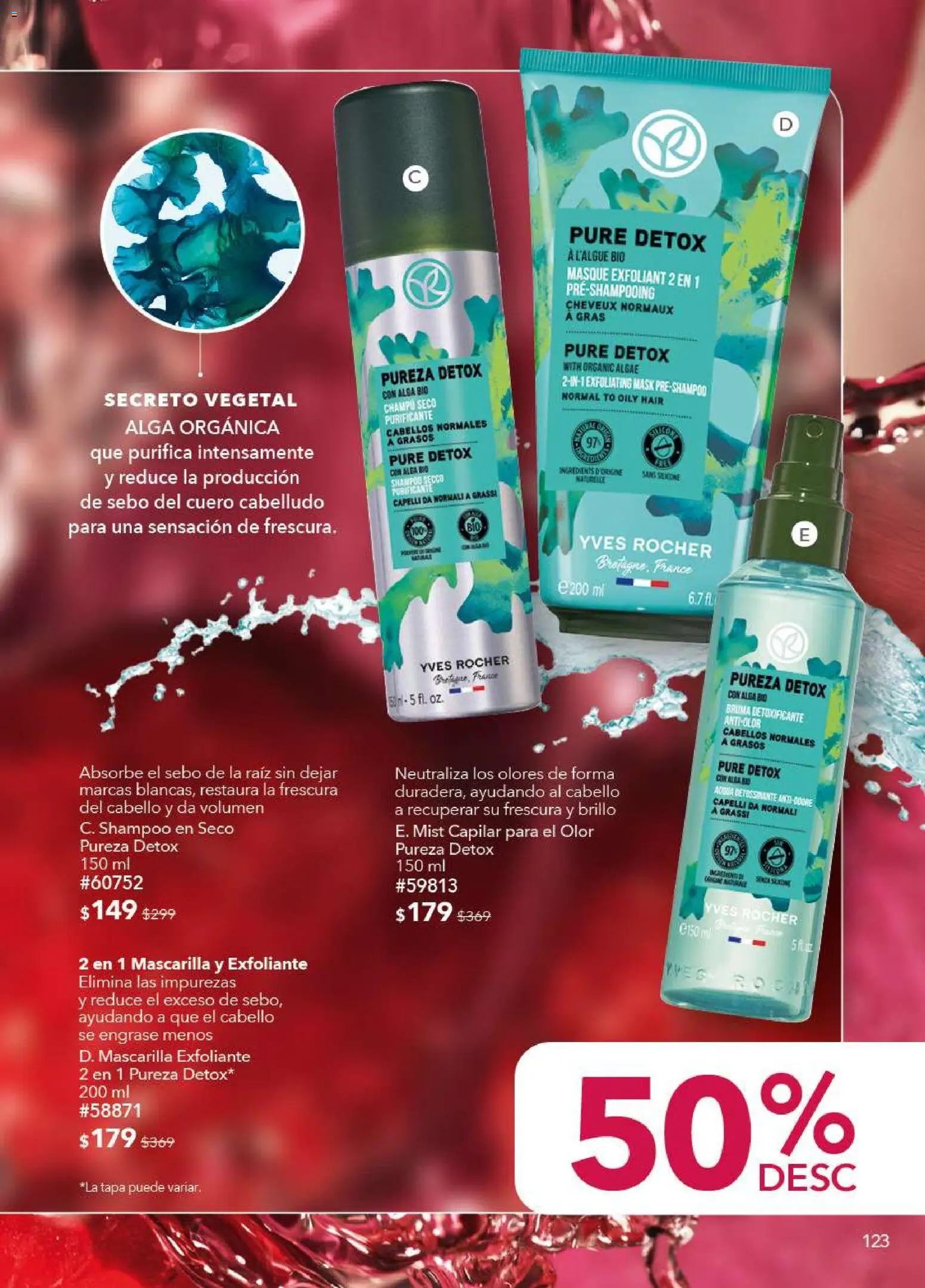Nuevas ofertas de Yves Rocher válidas en toda la República Mexicana desde el 09.12.2025. ¡Encuentra las mejores ofertas en Yves Rocher campaña 17 2025! | Página: 125 | Productos: Brillo, Mascarilla, Champú