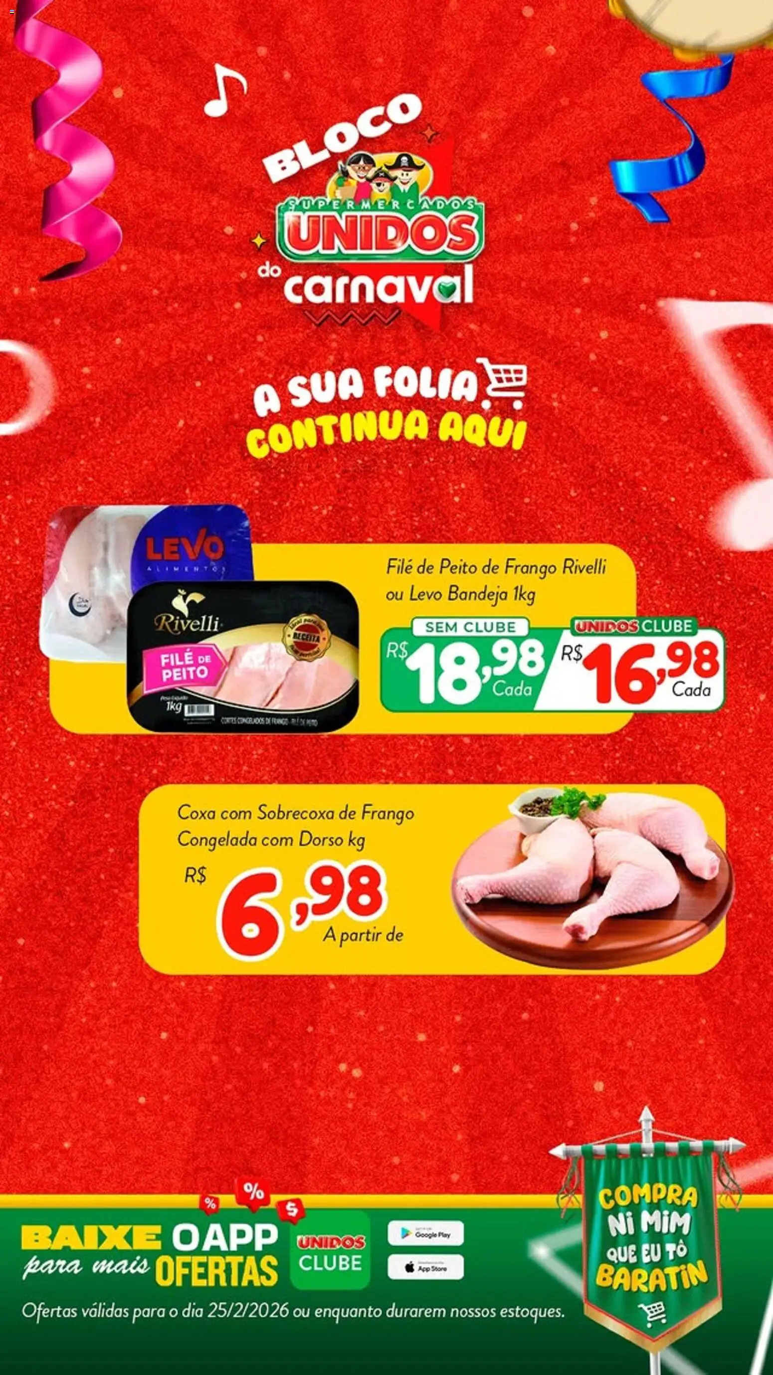 Supermercados Unidos Folheto - válido de 25.02.2026 | Página: 1 | Produtos: Bandeja, Frango, Peito de frango