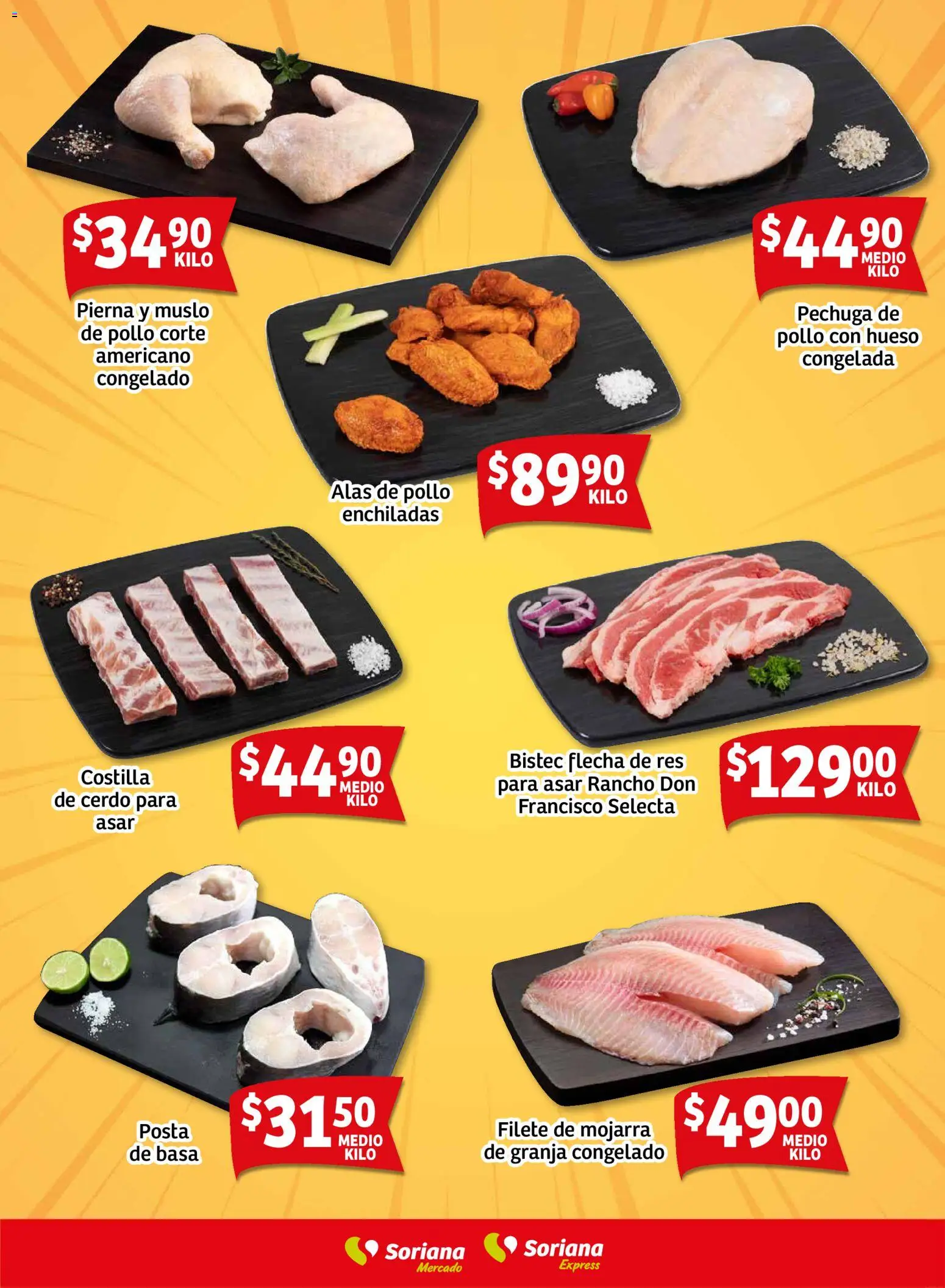 Nuevas ofertas de Soriana válidas en toda la República Mexicana desde el 15.11.2025. ¡Encuentra las mejores ofertas en Soriana - Ahorratón Mercado: Coah, Chih y Dur! | Página: 8 | Productos: Pollo, Cerdo, Res