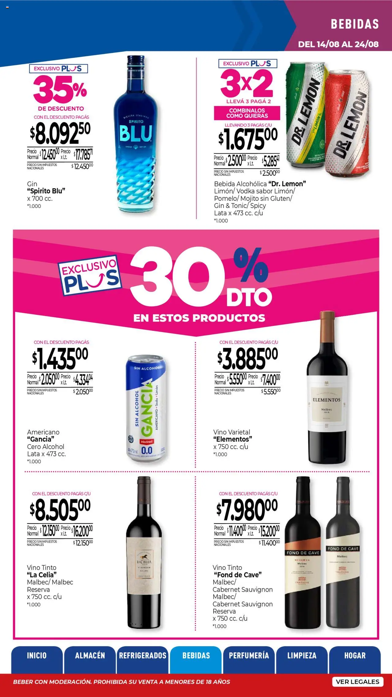La Anonima - Insuperables - z5 │ válido desde el 14.08.2025 | Página: 21 | Productos: Vodka, Soda, Limón, Vino
