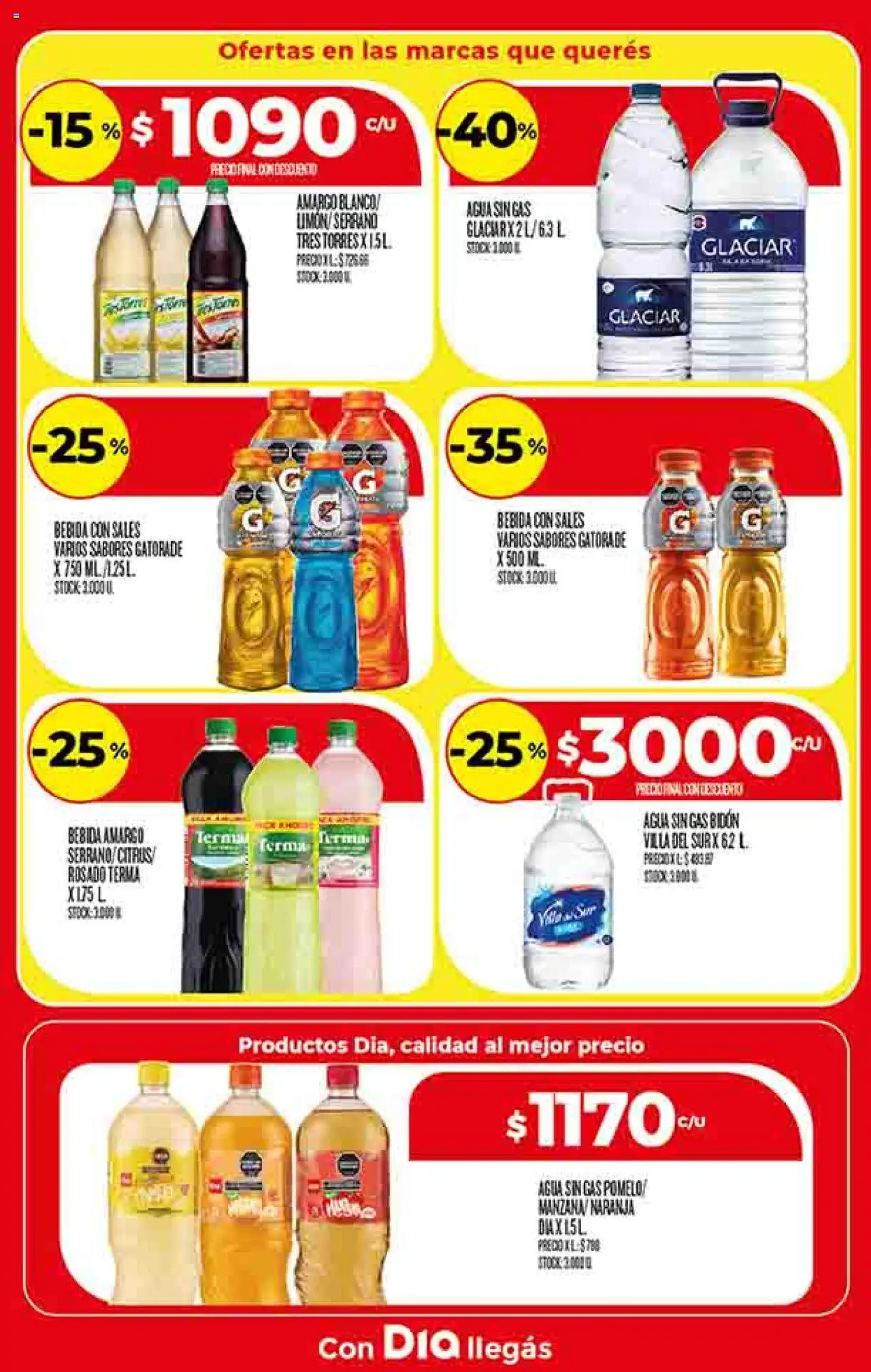 Supermercado DIA Ofertas │ válido desde el 13.08.2025 | Página: 16 | Productos: Bidón, Agua, Sales