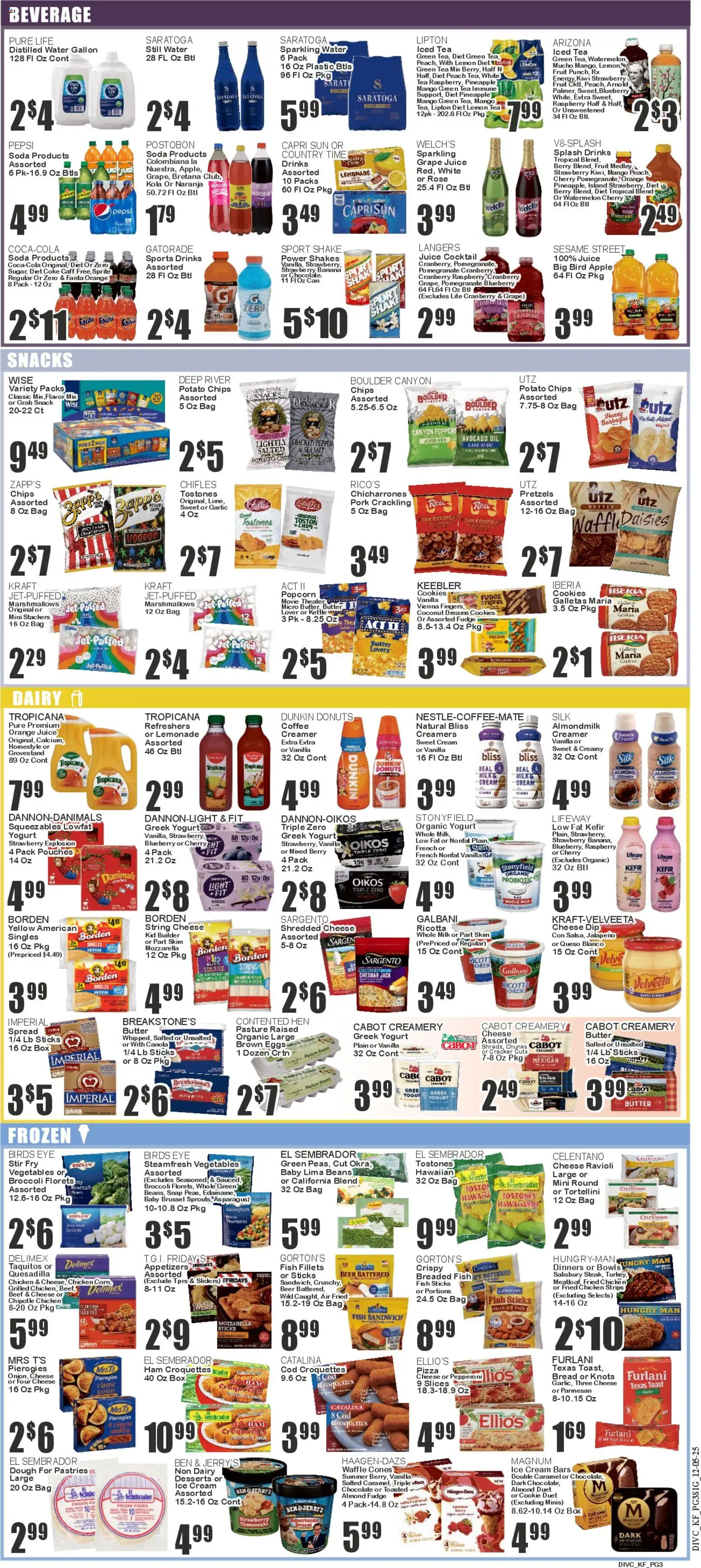 Key Food Weekly Ad - valid from 05.12.2025 | Page: 3 | Products: Broccoli, Milk, Butter, Raspberry