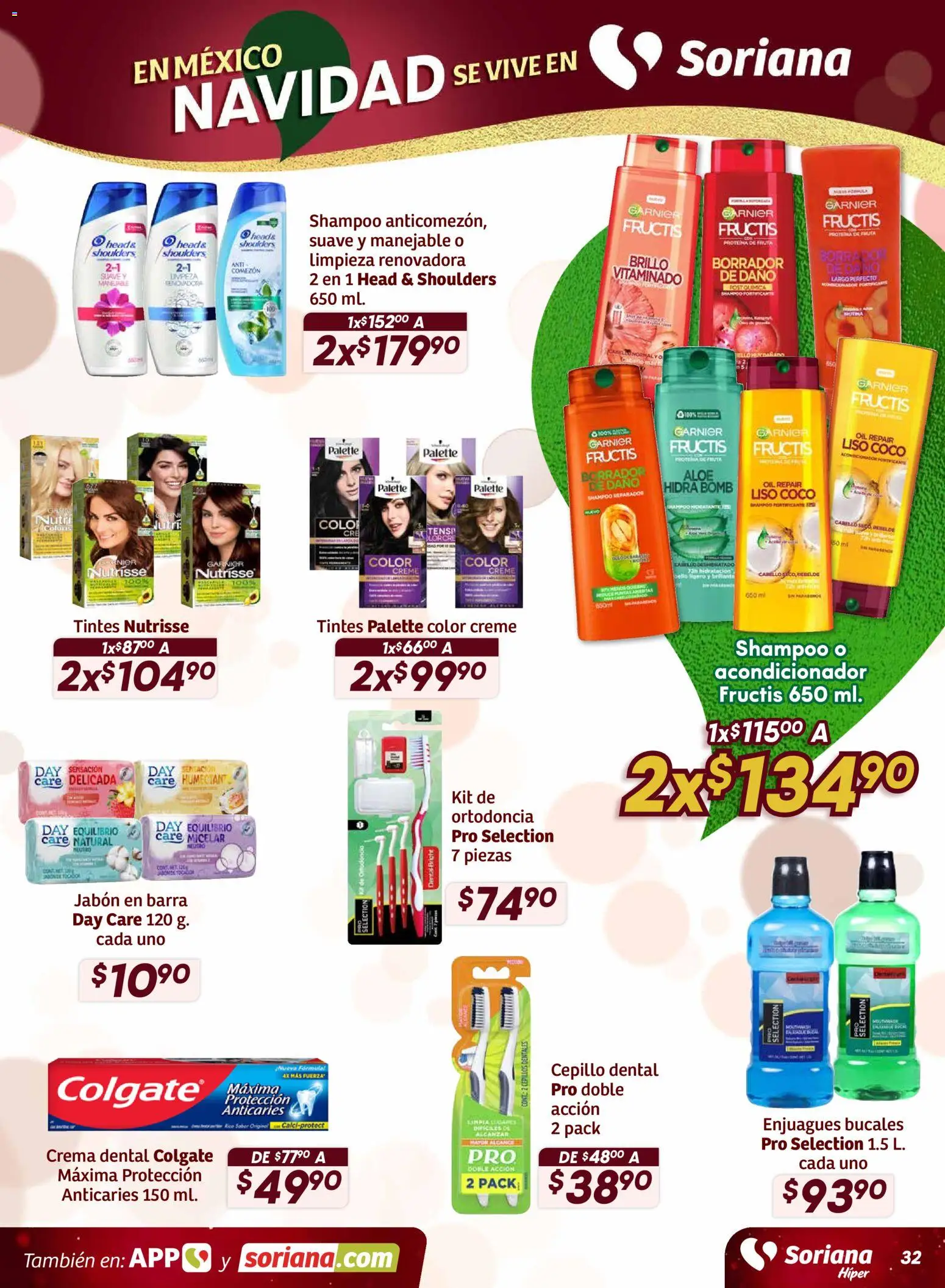 Nuevas ofertas de Soriana válidas en toda la República Mexicana desde el 27.11.2025. ¡Encuentra las mejores ofertas en Soriana - Preciazazaso Híper: Ags, Col, Gto, Jal, Mich! | Página: 33 | Productos: Crema, Cepillo, Brillo, Jabón