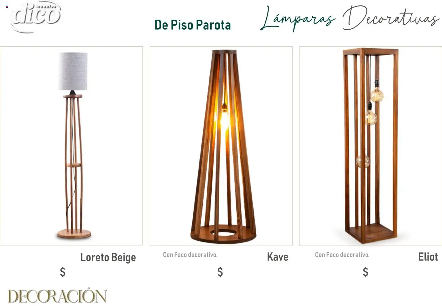 Nuevas ofertas de Muebles Dico válidas en toda la República Mexicana desde el 09.12.2025. ¡Encuentra las mejores ofertas en Muebles Dico catálogo Decoración! | Página: 42 | Productos: Foco