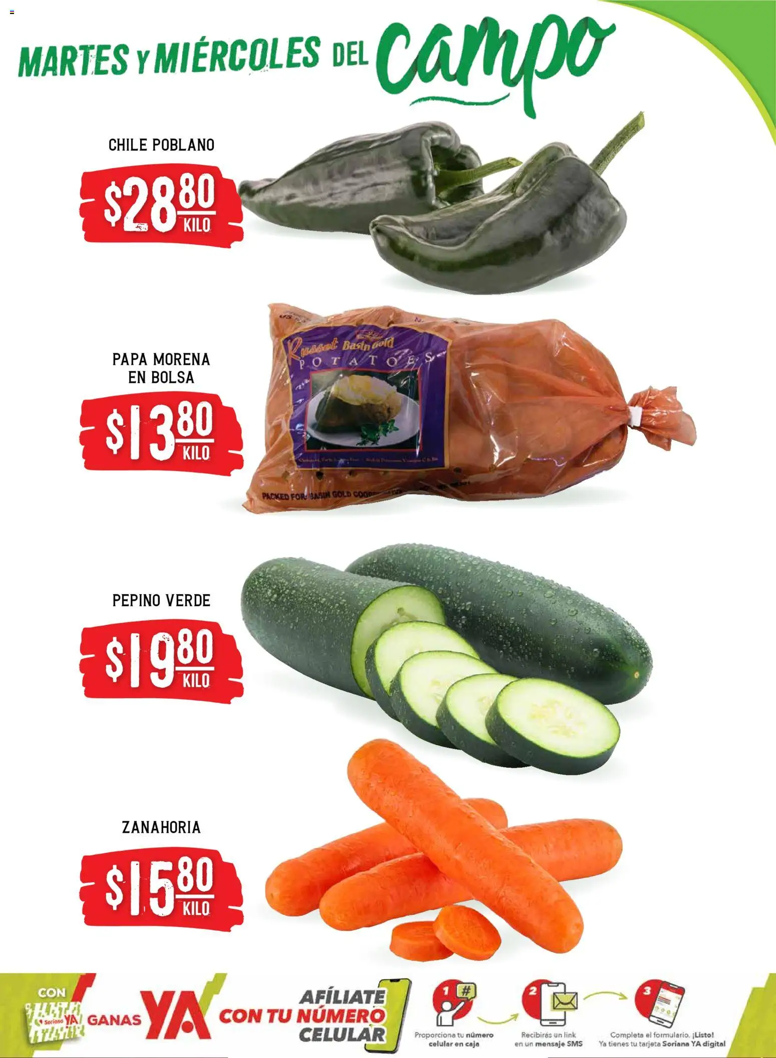 Nuevas ofertas de Soriana válidas en toda la República Mexicana desde el 02.12.2025. ¡Encuentra las mejores ofertas en Soriana - Martes y Miércoles del Campo Híper: Saltillo y Torreón! | Página: 3 | Productos: Papa, Bolsa, Caja, Zanahoria