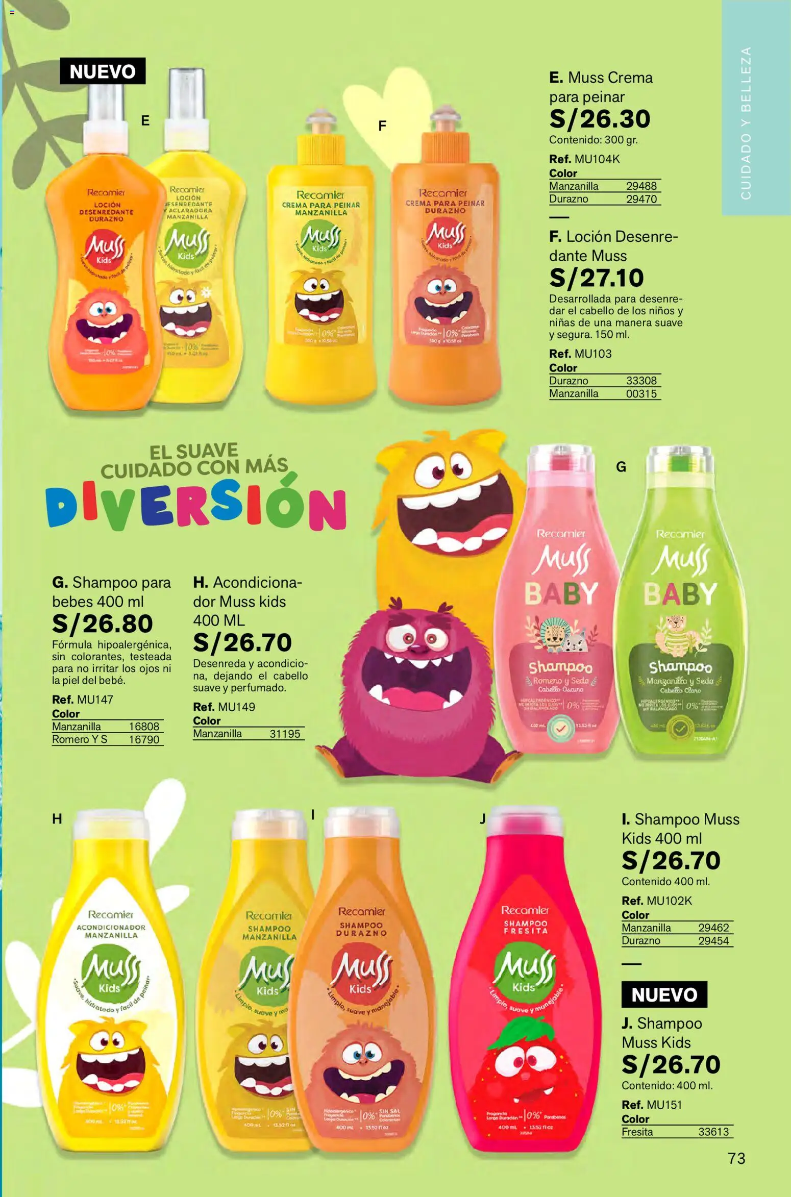 Catálogo Leonisa válido desde 26.12.2025 | Página: 73 | Productos: Shampoo, Acondicionador, Crema