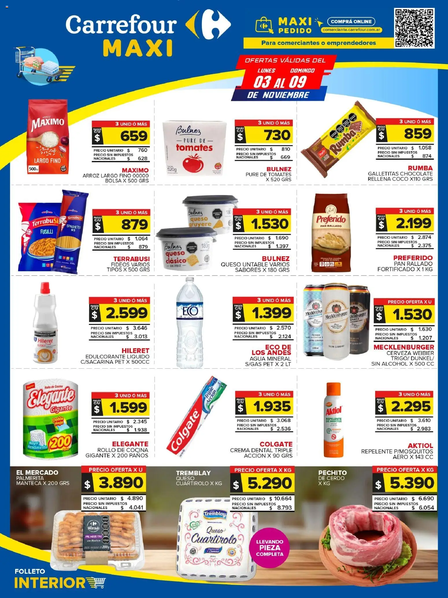 Carrefour Maxi catálogo - Jujuy │ válido desde el 03.11.2025 | Página: 1 | Productos: Bolsa, Manteca, Chocolate, Pan rallado