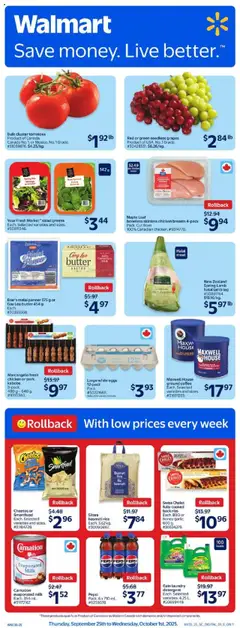 Preview of Walmart weekly flyer from shop Walmart valid from 25.09.2025