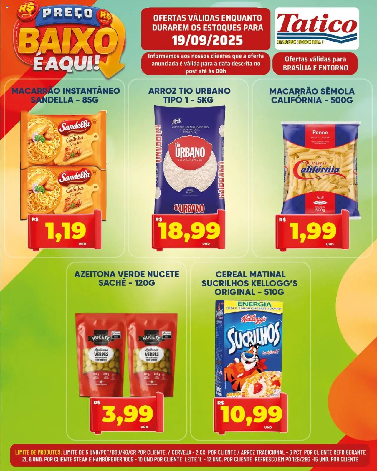 Tatico Folheto - válido de 19.09.2025 | Página: 4 | Produtos: Pó, Leite, Arroz, Macarrão instantâneo