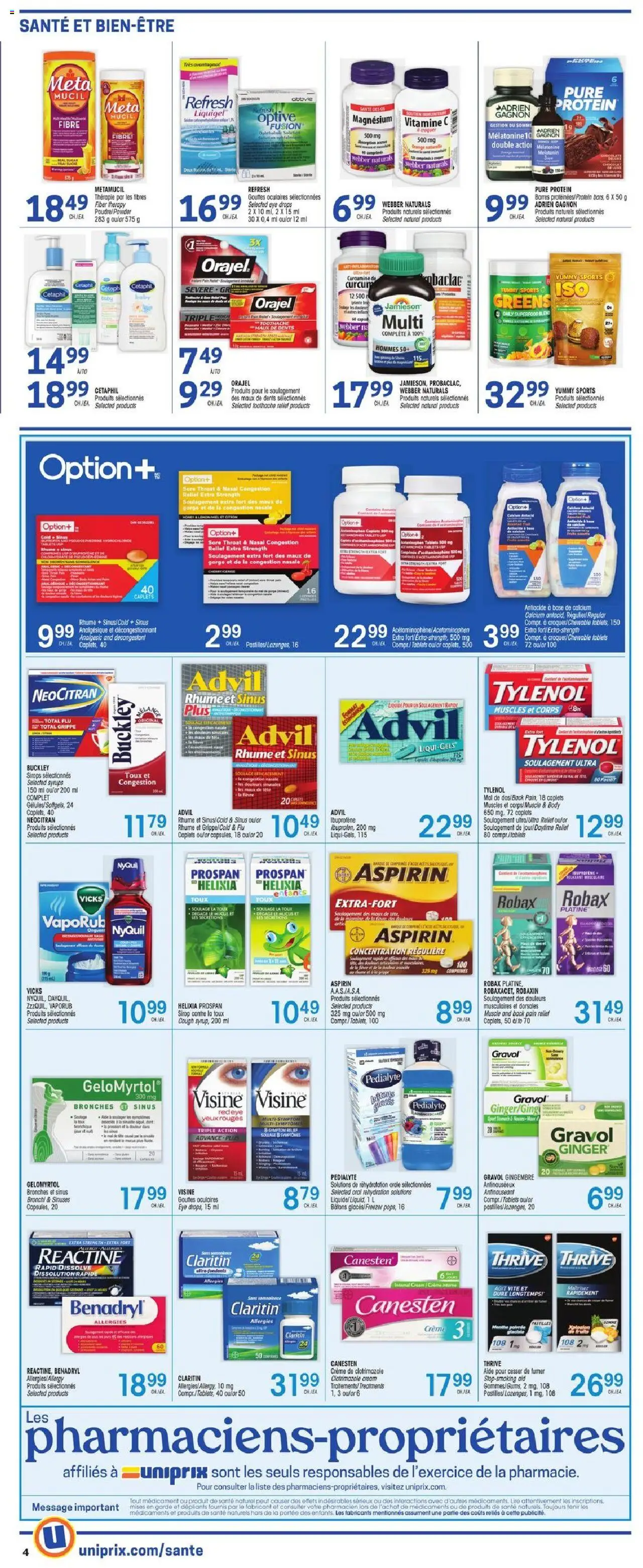 Uniprix flyer valid from 23.10.2025 | Page: 4 | Products: Cream, Powder