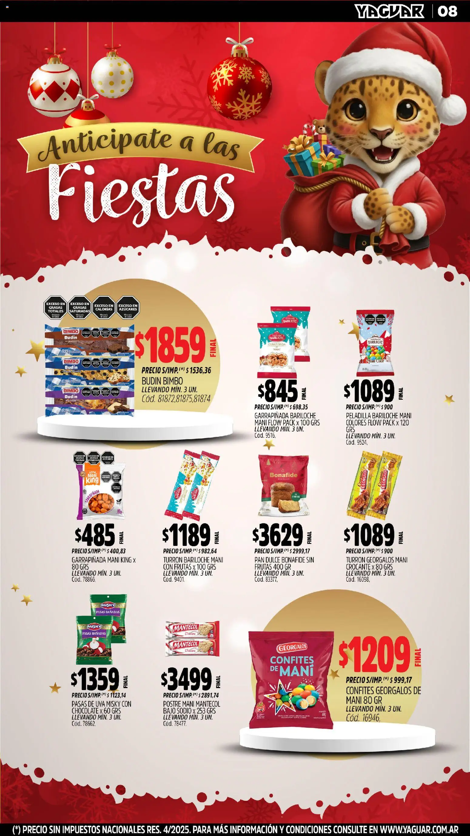Yaguar - San Juan │ válido desde el 17.11.2025 | Página: 8 | Productos: Budín, Uva, Pan, Turrón