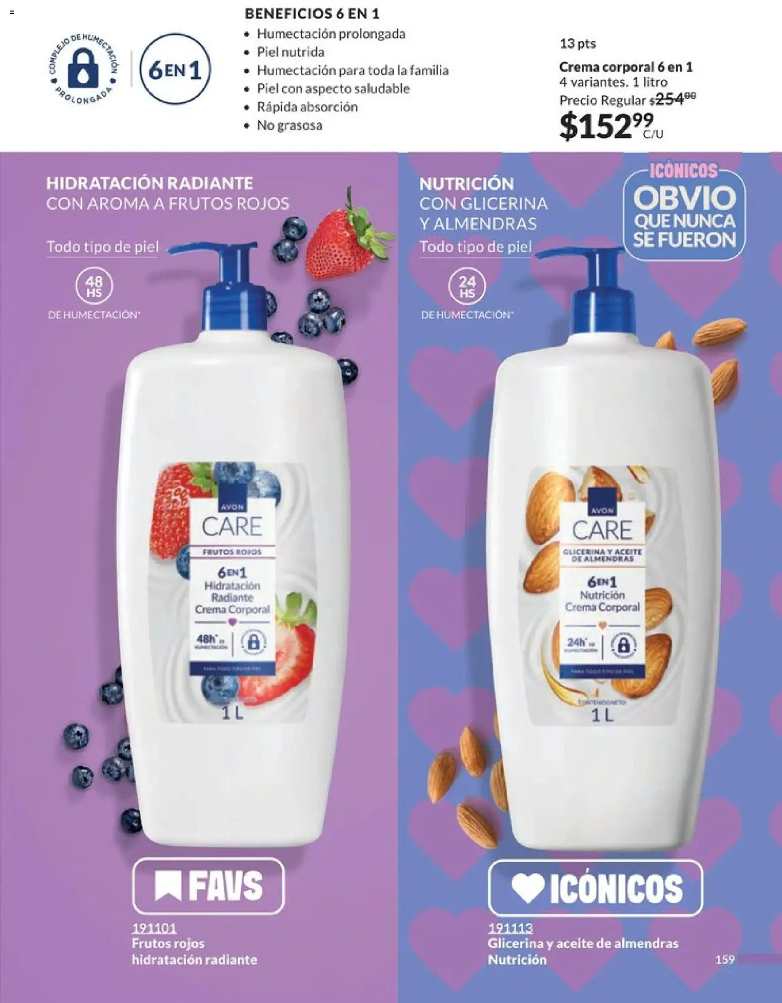 Nuevas ofertas de AVON válidas en toda la República Mexicana desde el 20.12.2025. ¡Encuentra las mejores ofertas en AVON campaña 1 2026! | Página: 167 | Productos: Almendras, Crema, Aceite, Crema corporal