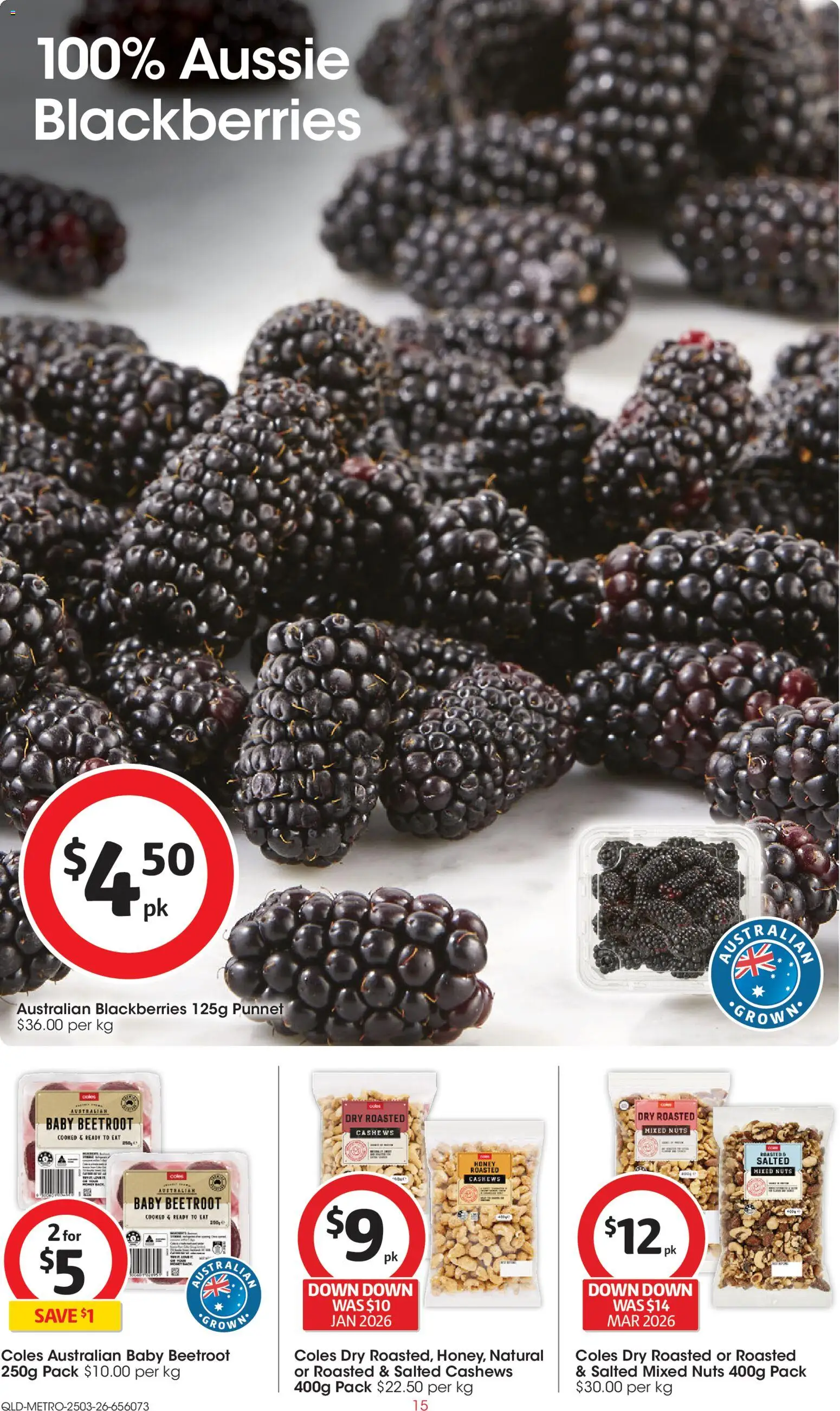 Coles catalogue - valid from 25.03.2026 | Page: 15 | Products: Nuts, Beetroot