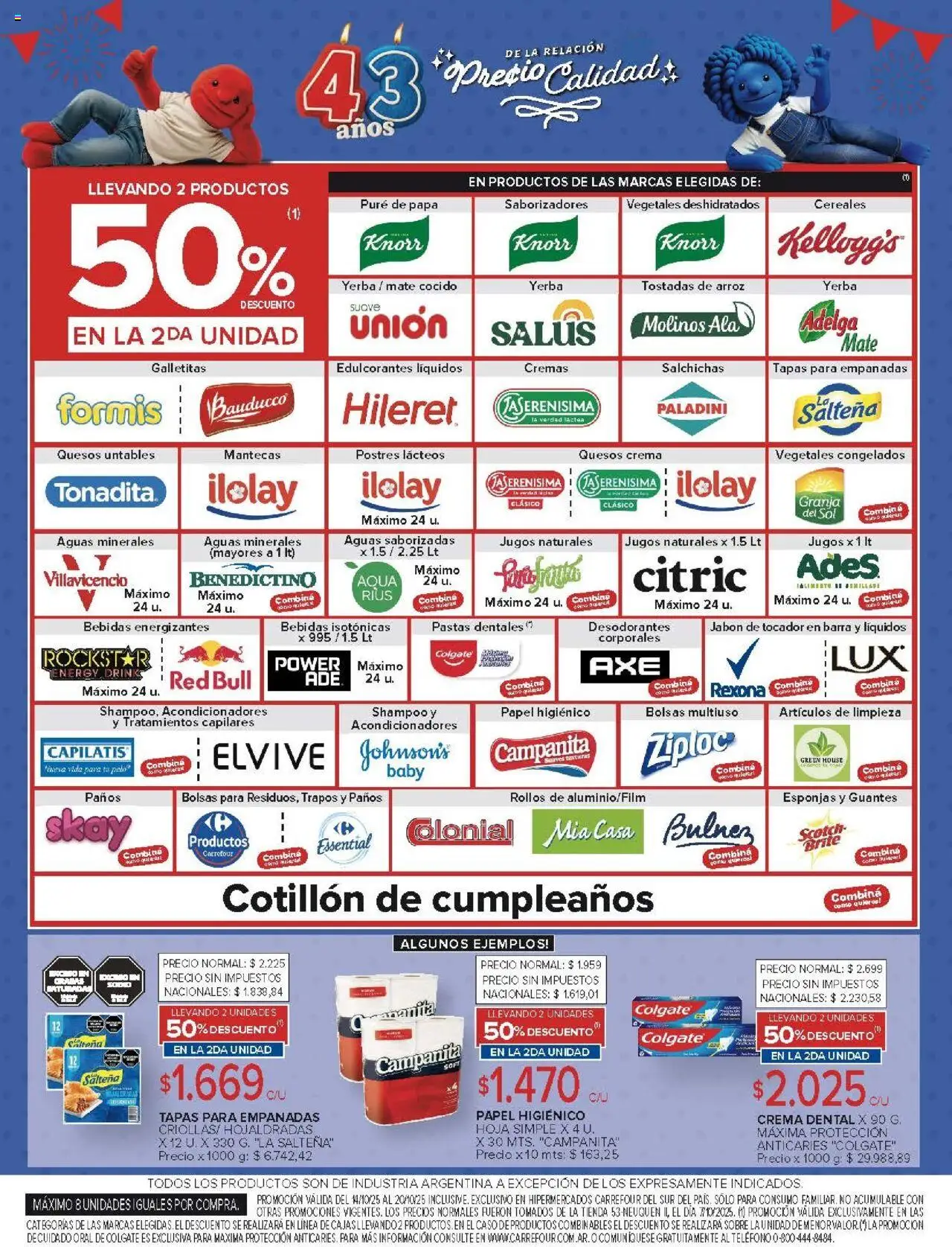 Carrefour ofertas - Chubut │ válido desde el 14.10.2025 | Página: 12 | Productos: Sobre, Papa, Shampoo, Crema