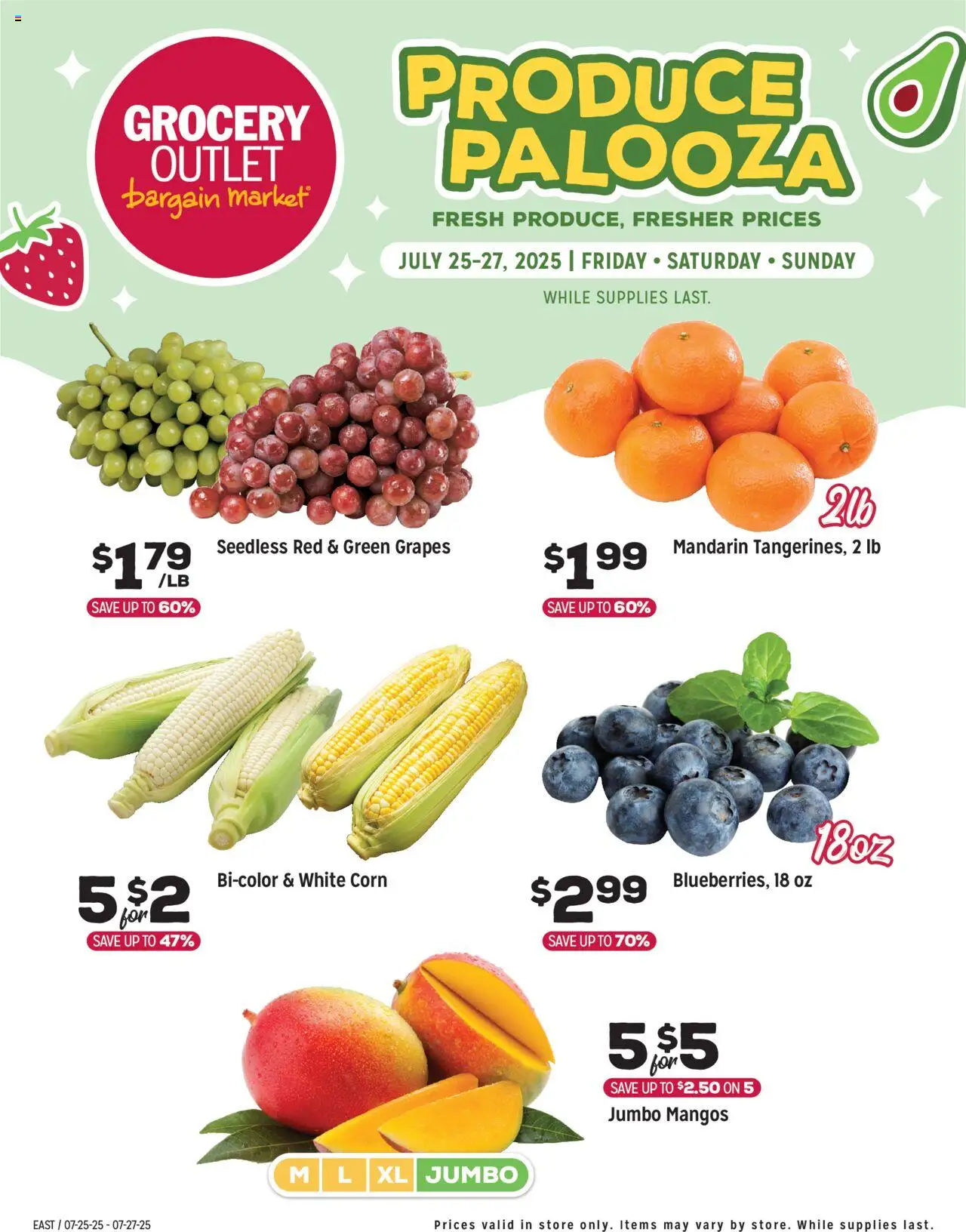 Grocery Outlet Weekly - OH - valid from 23.07.2025 | Page: 1 | Products: Corn, Grapes
