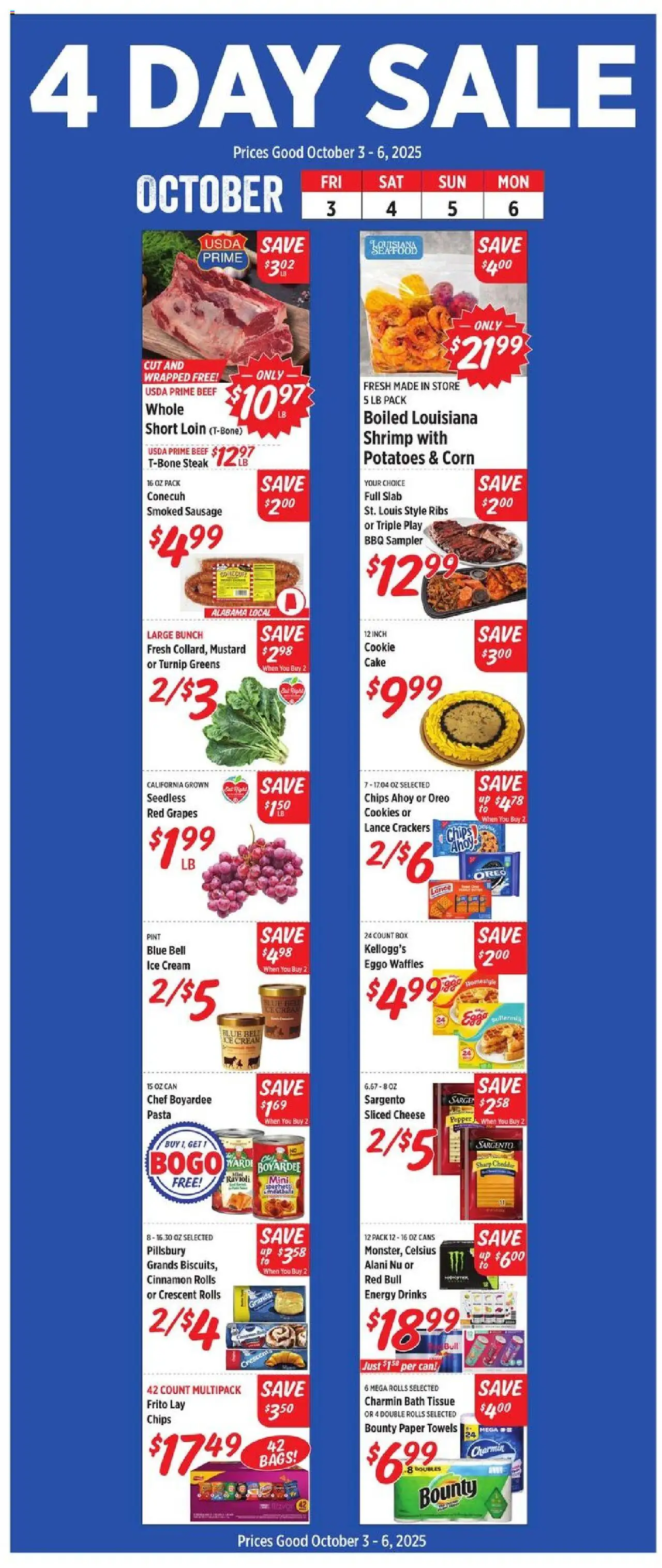 Rouses Weekly Ad - AL - valid from 01.10.2025 | Page: 1 | Products: Corn, Box, Pepper, Sausage