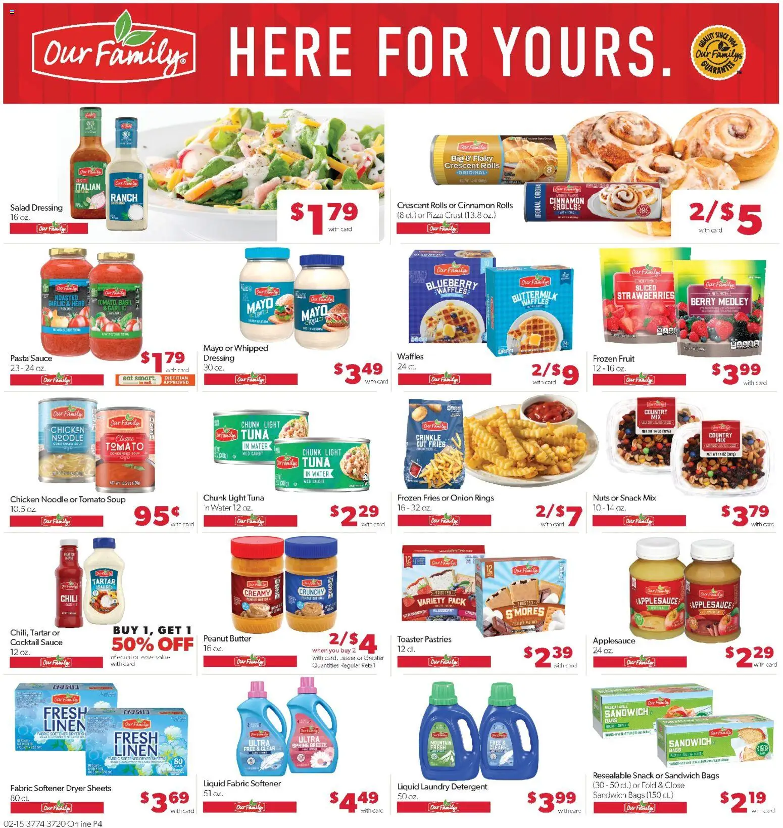 Family Fare Weekly Ad - NE - valid from 15.02.2026 | Page: 9 | Products: Toaster, Butter, Water, Garlic