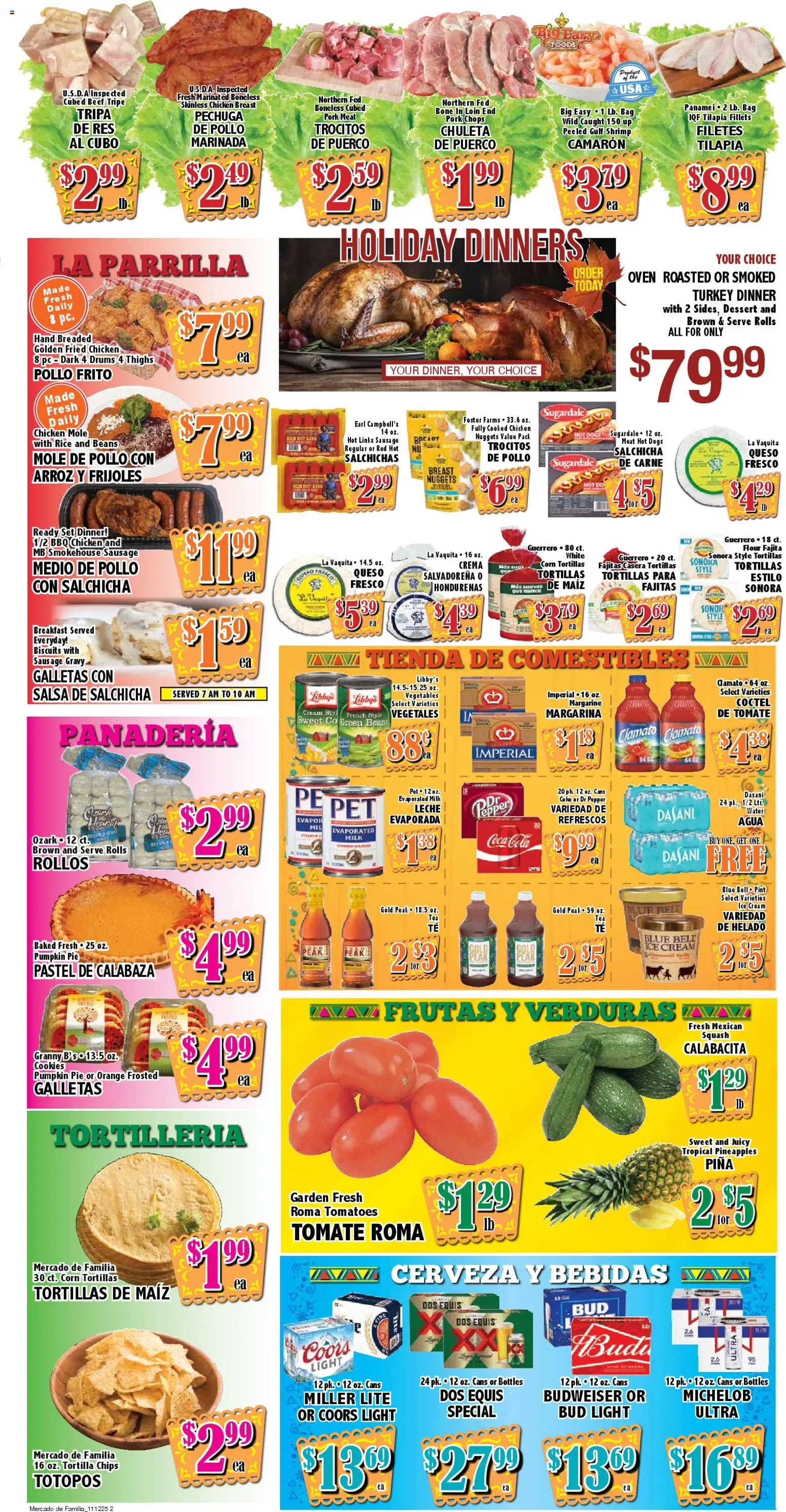 Market Basket Mercado - valid from 12.11.2025 | Page: 2 | Products: Squash, Cookies, Ice cream, Bag