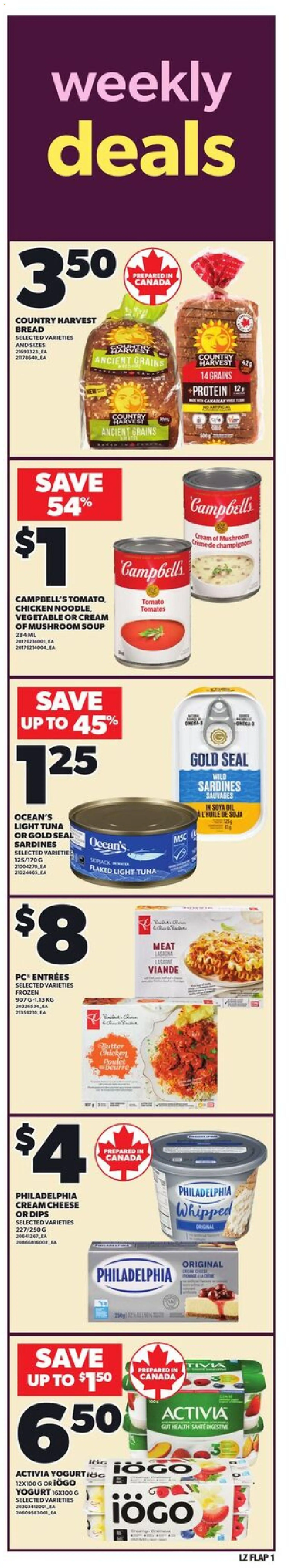 Zehrs flyer valid from 27.11.2025 | Page: 1 | Products: Cream, Cheese, Yogurt, Chicken