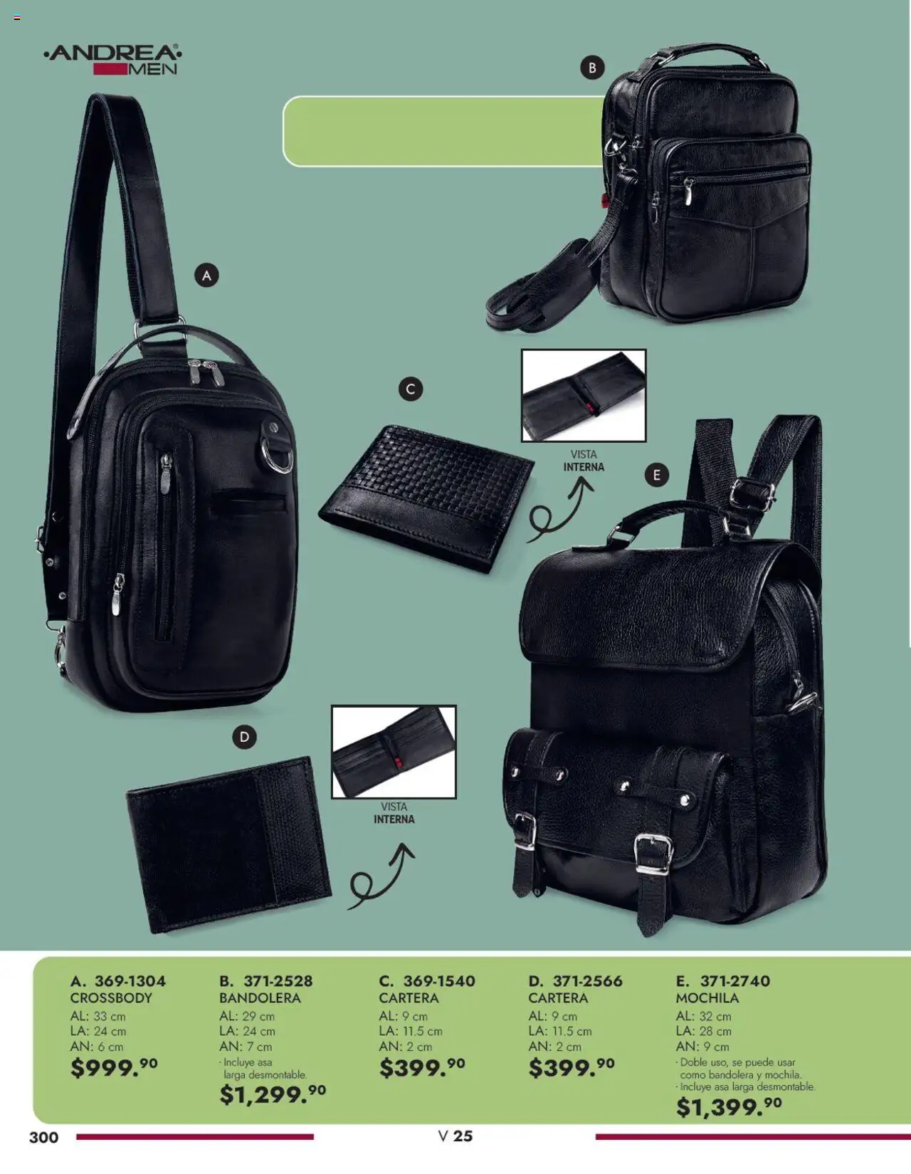 Nuevas ofertas de Andrea válidas en toda la República Mexicana desde el 25.05.2025. ¡Encuentra las mejores ofertas en Andrea catálogo Accesorios Caballero! | Página: 4 | Productos: Mochila