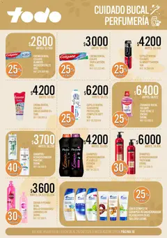 Vista previa Supermercados TODO - Ofertas válido desde el 07.04.2026 | Página: 16 | Productos: Cepillo, Shampoo, Enjuague bucal, Crema
