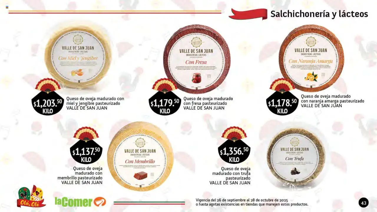 Nuevas ofertas de La Comer válidas en toda la República Mexicana desde el 26.09.2025. ¡Encuentra las mejores ofertas en La Comer folleto Olá, Olé! | Página: 43 | Productos: Fresa, Queso