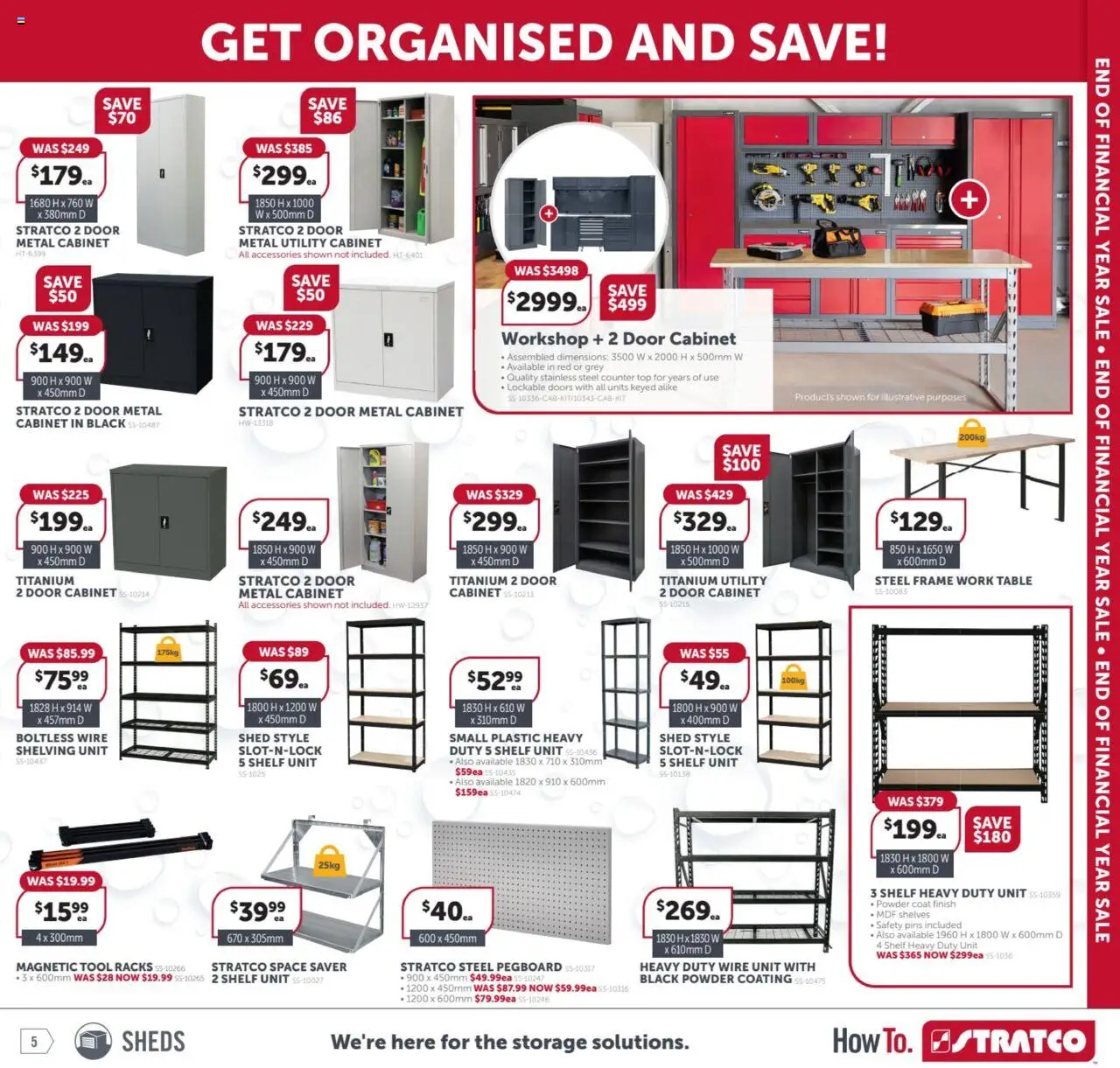 Stratco catalogue - valid from 23.05.2025 | Page: 5 | Products: Cabinet, Shelf, Powder, Shed