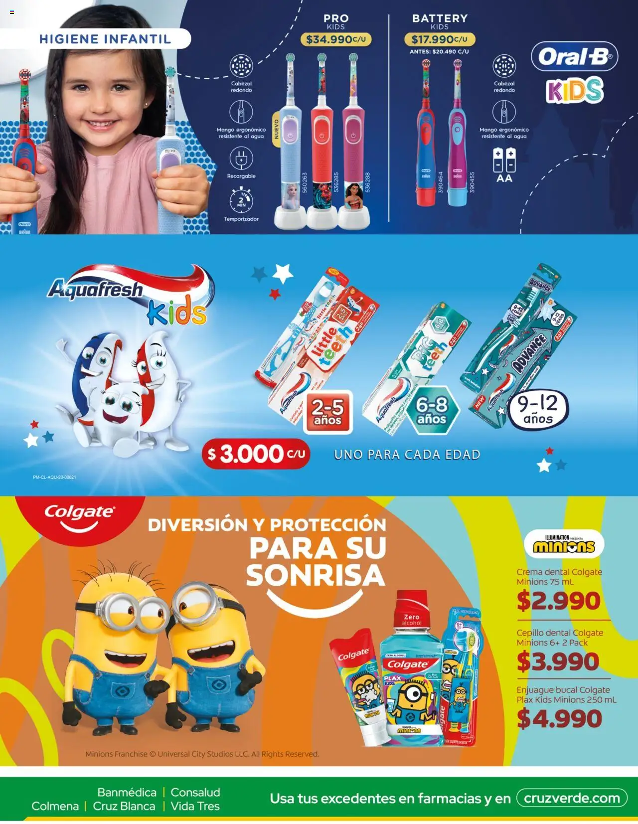 Día del Niño Cruz Verde │ válido desde el 01.08.2025 | Página: 12 | Productos: Agua, Mango, Cepillo, Enjuague bucal
