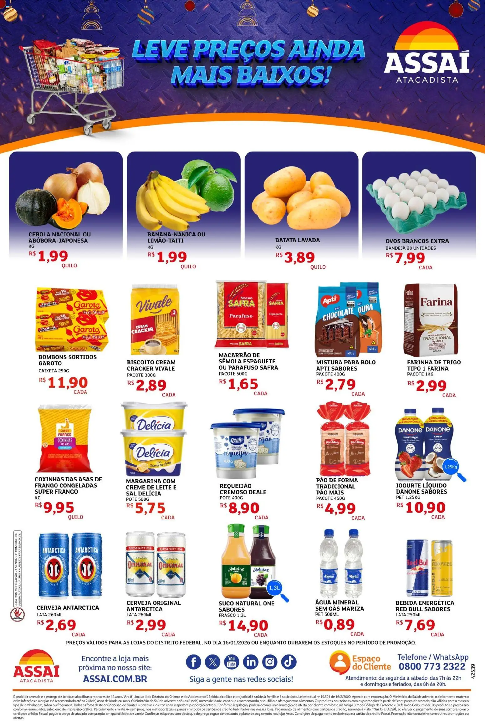 Assaí Atacadista Folheto - válido de 16.01.2026 | Página: 2 | Produtos: Espaguete, Chocolate, Pneus, Creme de leite