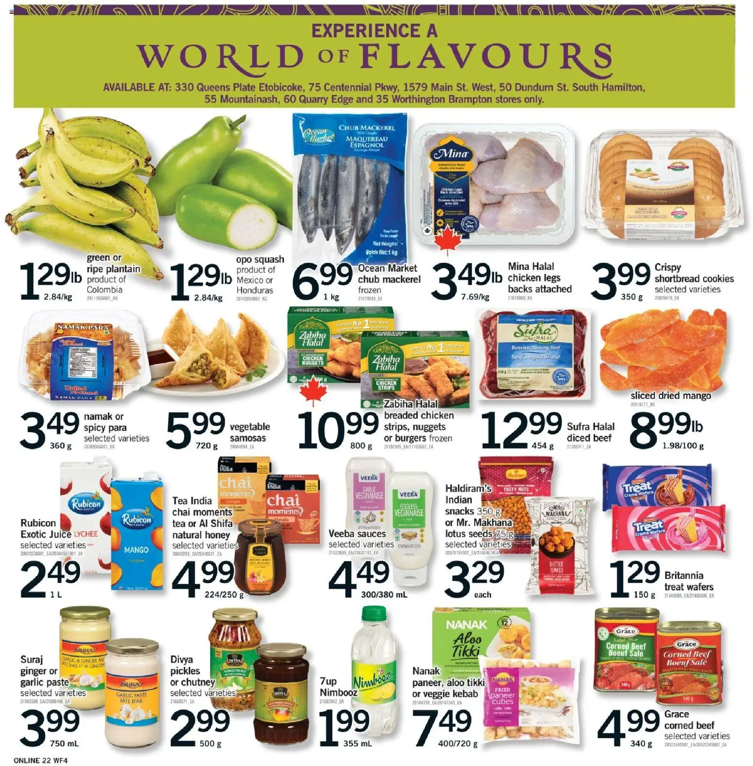 Fortinos flyer valid from 13.11.2025 | Page: 22 | Products: Tea, Beef, Juice, Chicken