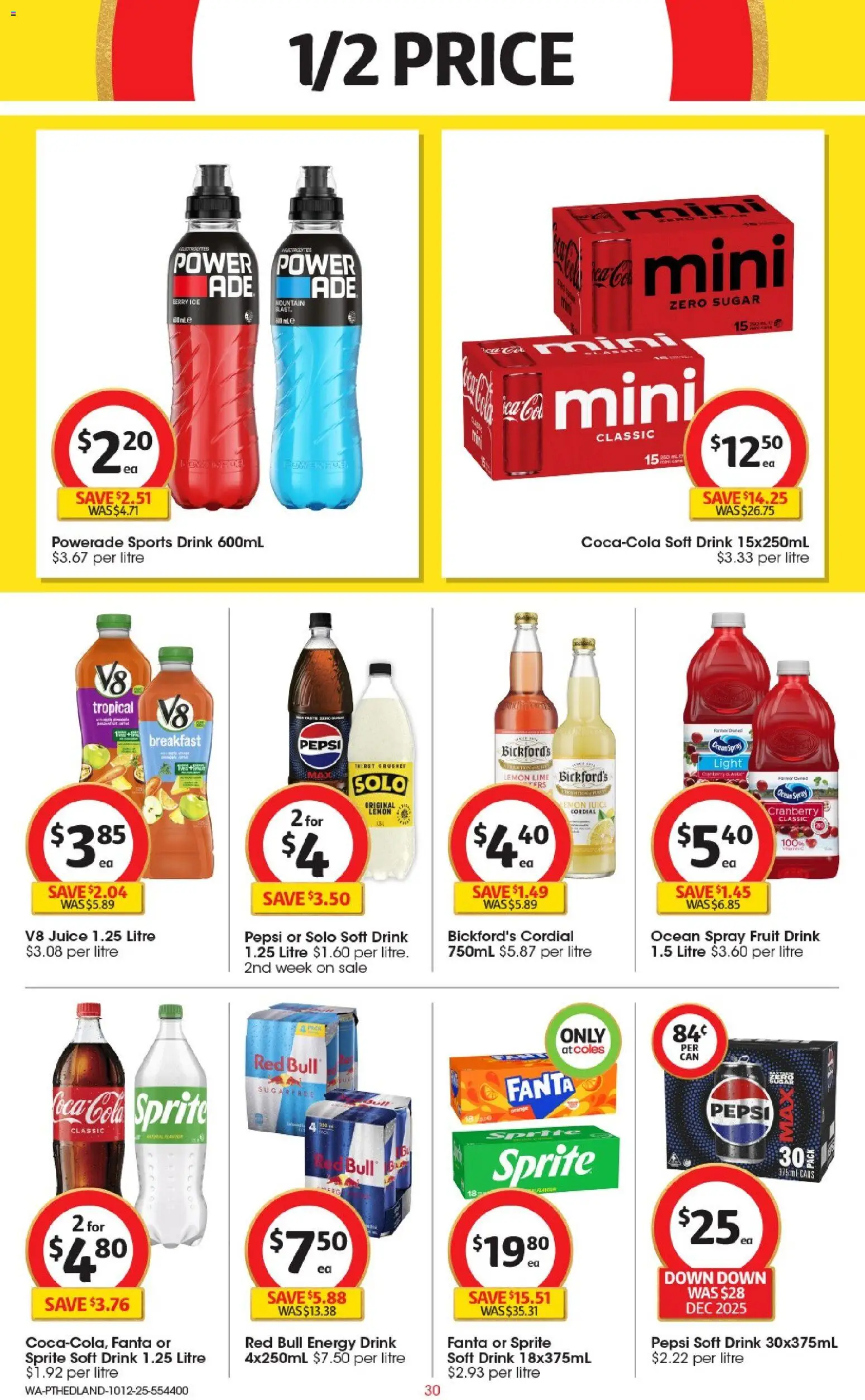 Coles catalogue - valid from 10.12.2025 | Page: 31 | Products: Energy drink, Juice, Pepsi, Lemon