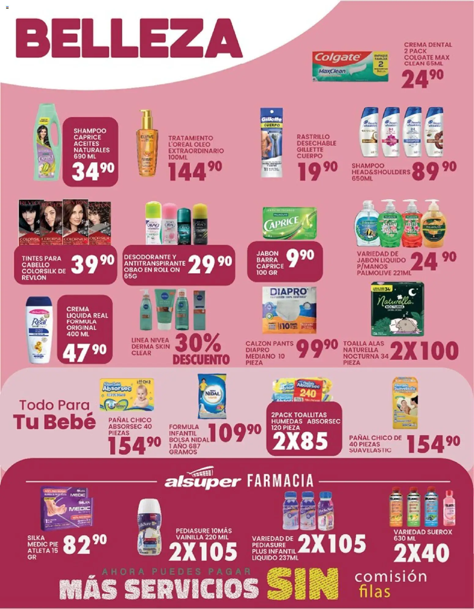 Nuevas ofertas de Alsuper válidas en toda la República Mexicana desde el 24.03.2026. ¡Encuentra las mejores ofertas en Alsuper folleto Chihuahua-Ciudad! | Página: 4 | Productos: Calzón, Crema, Toallitas húmedas, Pants