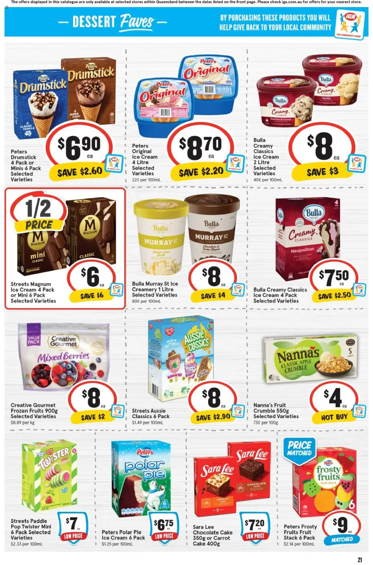 IGA catalogue - valid from 13.08.2025 | Page: 22 | Products: Chocolate, Cream, Ice cream, Fruits