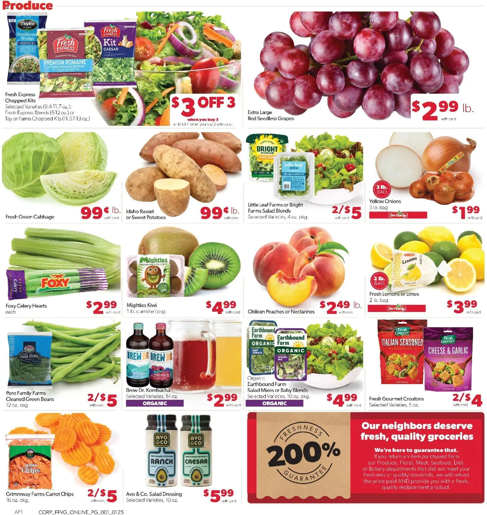 Family Fare Weekly Ad - valid from 25.01.2026 | Page: 5 | Products: Bakery, Romaine, Peaches, Spinach