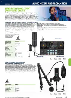 Preview of Jaycar Engineering & Scientific Catalogue 2025/2026  - valid from 09.07.2025 | Page: 443 | Products: Desk, Audio, Cable, Microphone
