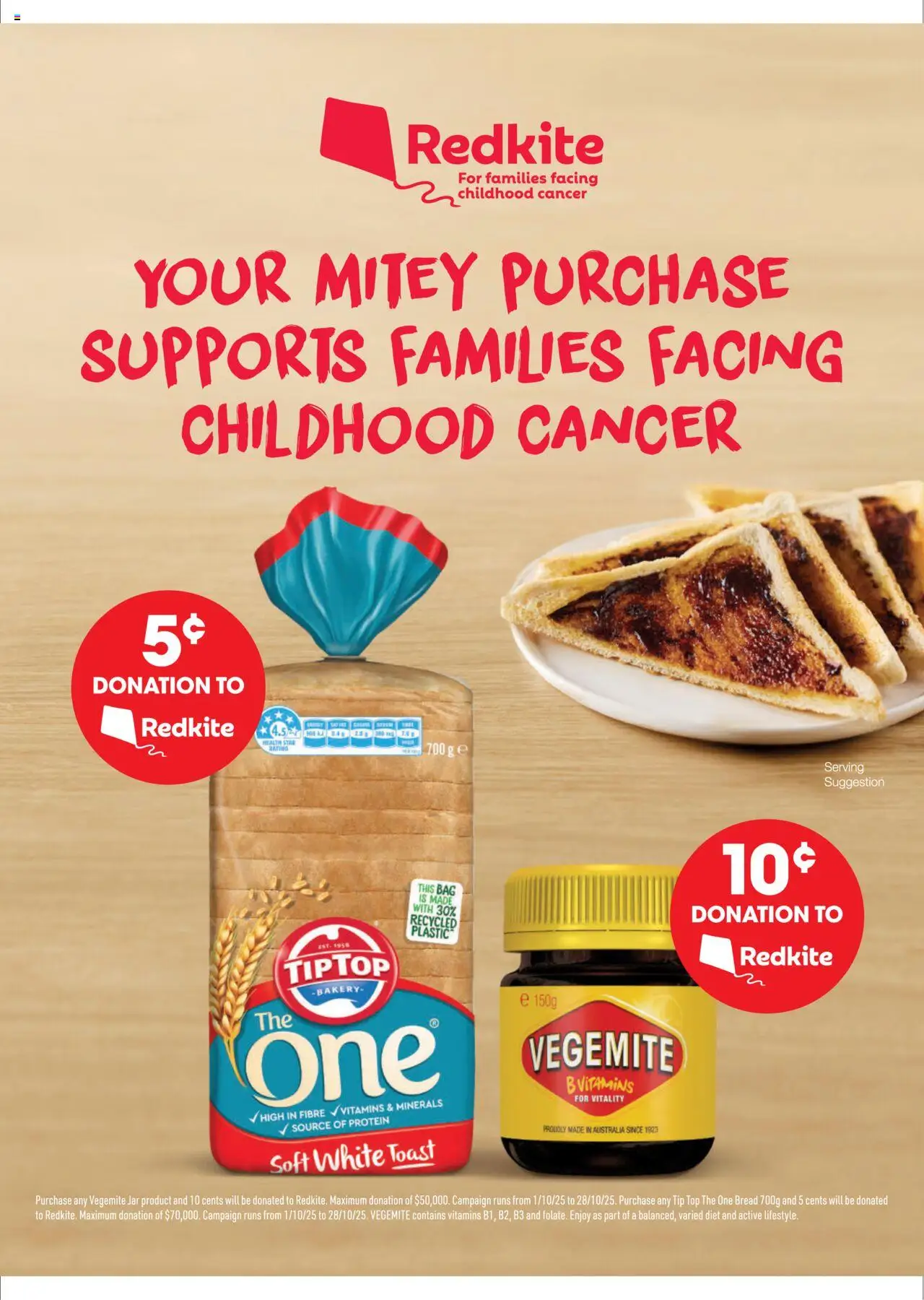 Coles catalogue - valid from 06.10.2025 | Page: 48 | Products: Bread, Vegemite, Bag, Bakery