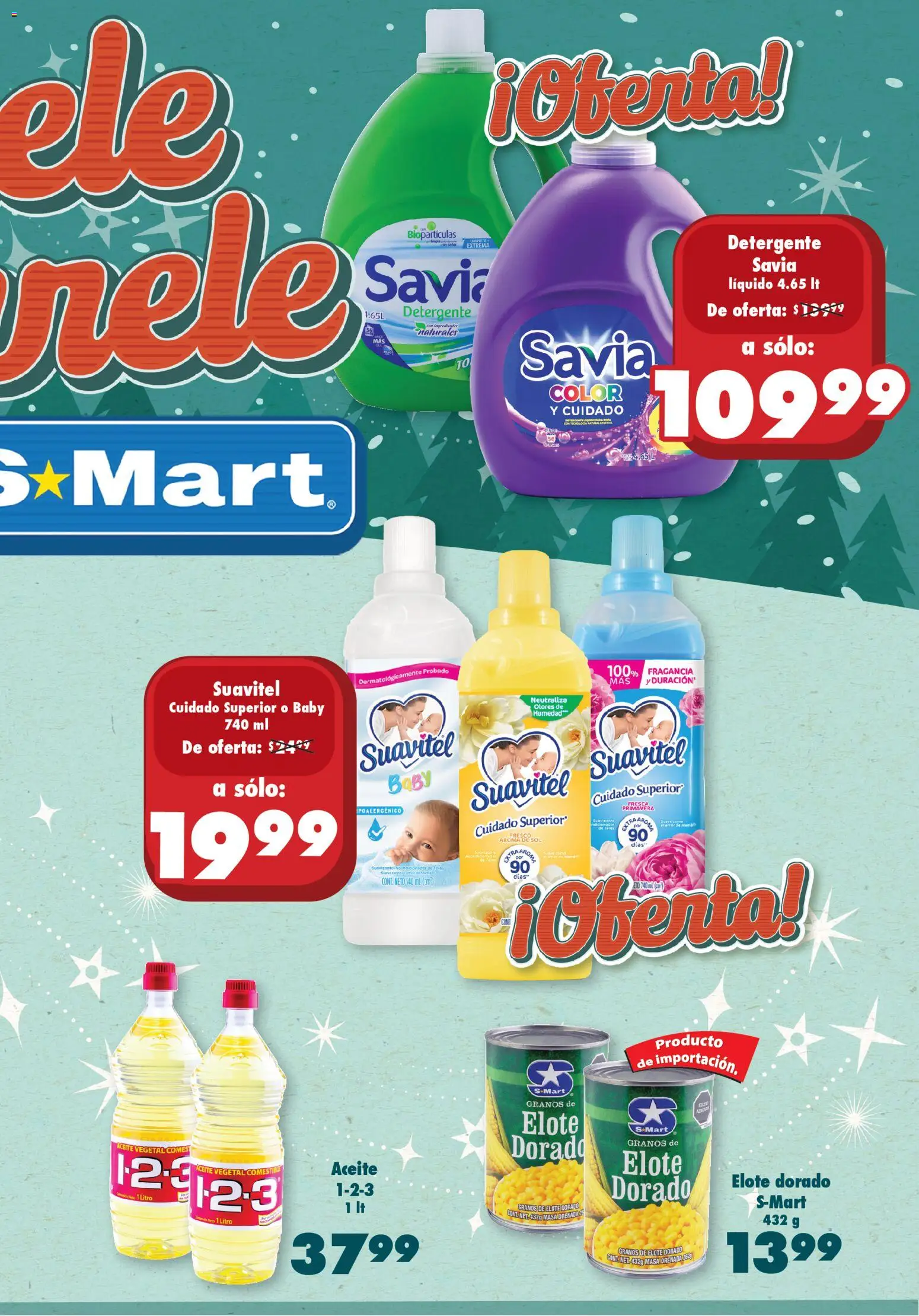 Nuevas ofertas de S-Mart válidas en toda la República Mexicana desde el 25.11.2025. ¡Encuentra las mejores ofertas en S-Mart folleto Chihuahua! | Página: 3 | Productos: Detergente, Aceite, Suavizante, Fragancia