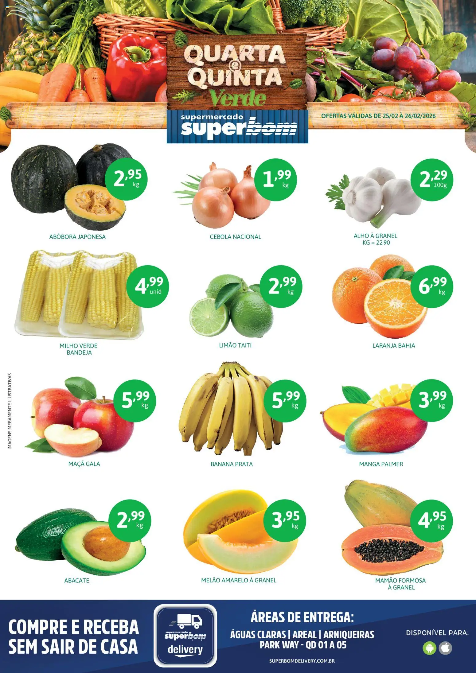Superbom Folheto - válido de 25.02.2026 | Página: 1 | Produtos: Abóbora, Alho, Cebola, Milho verde
