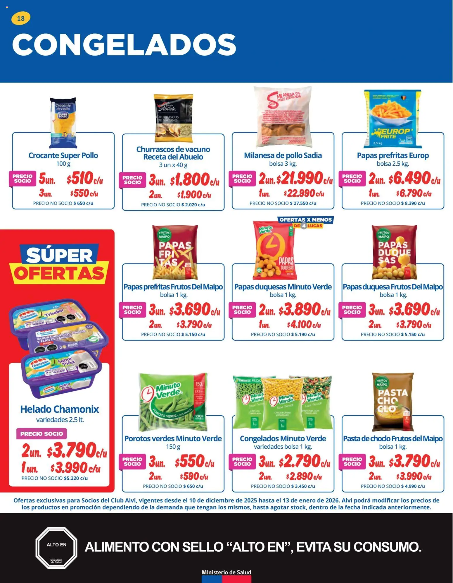 Alvi catálogo │ válido desde el 10.12.2025 | Página: 18 | Productos: Porotos, Pollo, Choclo, Helado