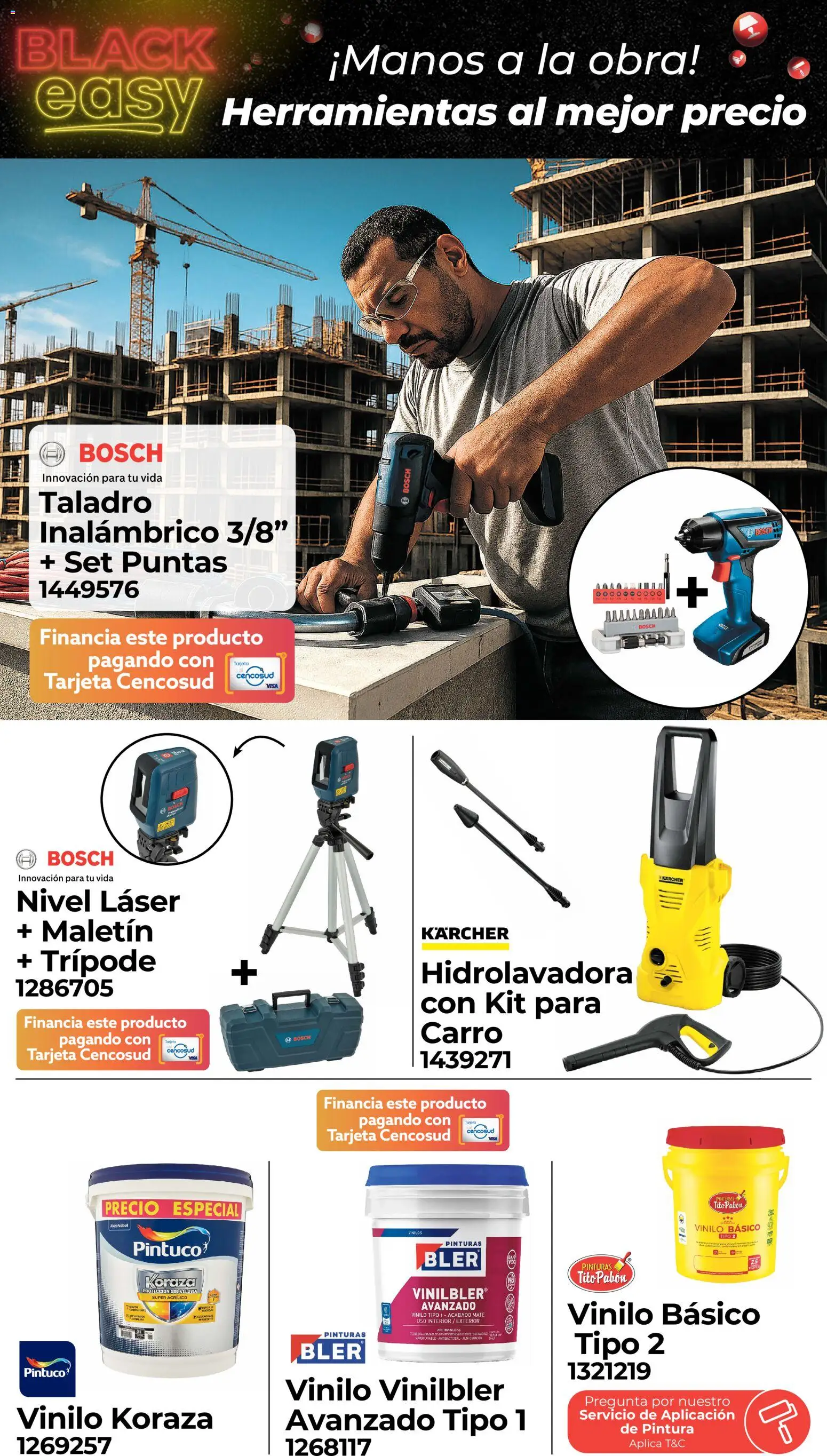 Easy revista - valida desde el 27.10.2025 | Página: 9 | Productos: Pintura, Hidrolavadora, Taladro, Maletin
