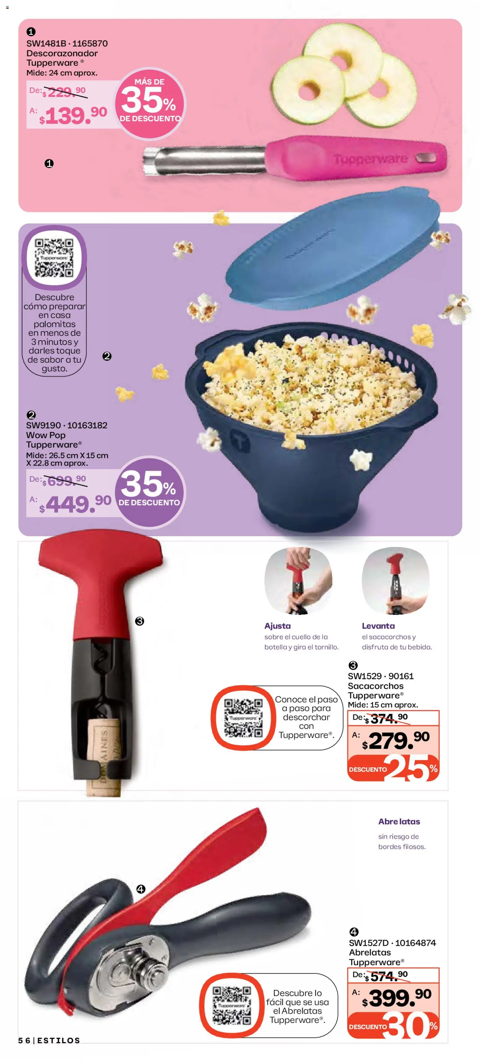 Nuevas ofertas de Tupperware válidas en toda la República Mexicana desde el 29.12.2025. ¡Encuentra las mejores ofertas en Tupperware catálogo! | Página: 56 | Productos: Botella, Sobre