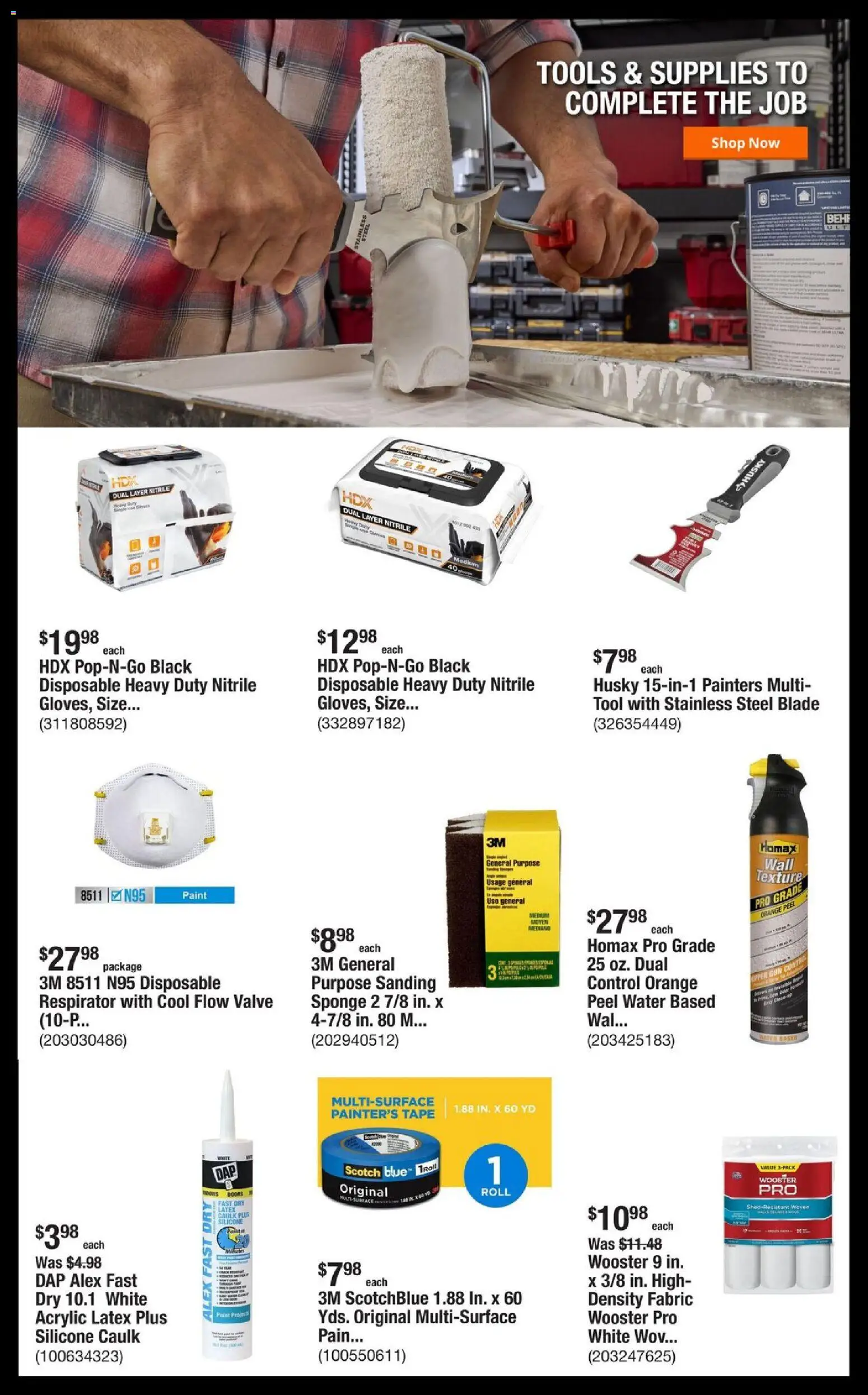 Home Depot Shop Pro Ad - FL - valid from 08.12.2025 | Page: 2 | Products: Acrylic, Sponge, Water, Gun