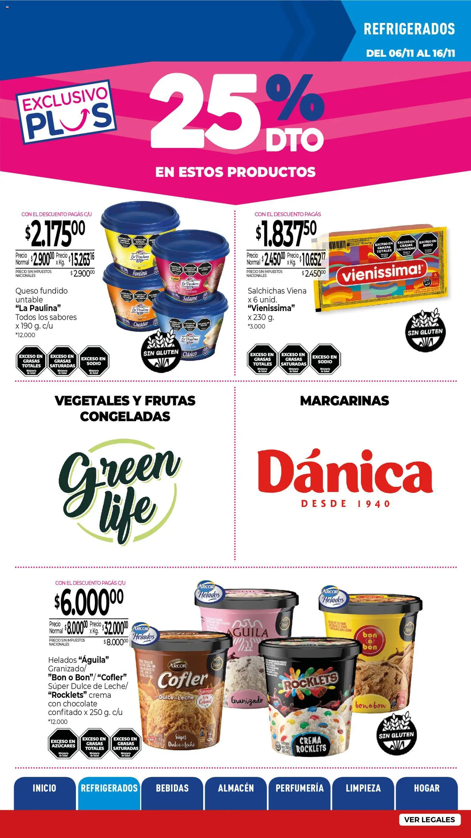 La Anonima catálogo │ válido desde el 06.11.2025 | Página: 4 | Productos: Huevo, Leche, Queso, Salame