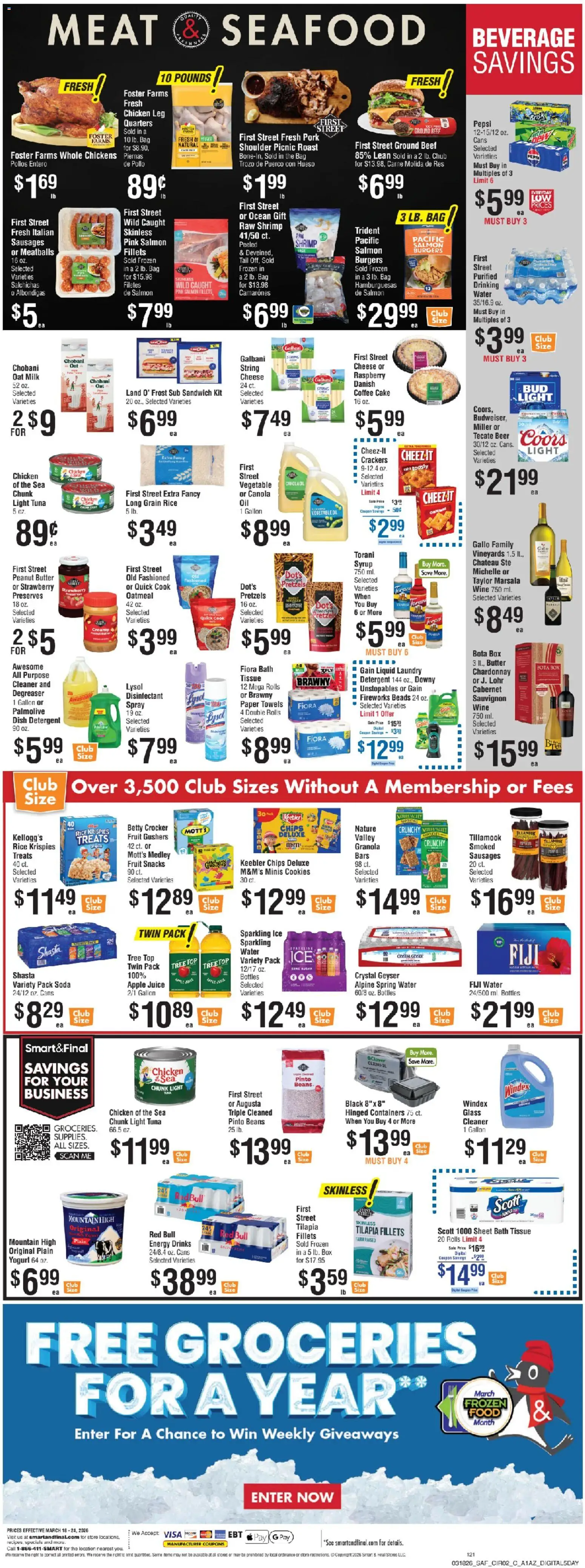 Smart & Final Weekly Ad - valid from 20.03.2026 | Page: 3 | Products: Bath, Rice, Detergent, Water
