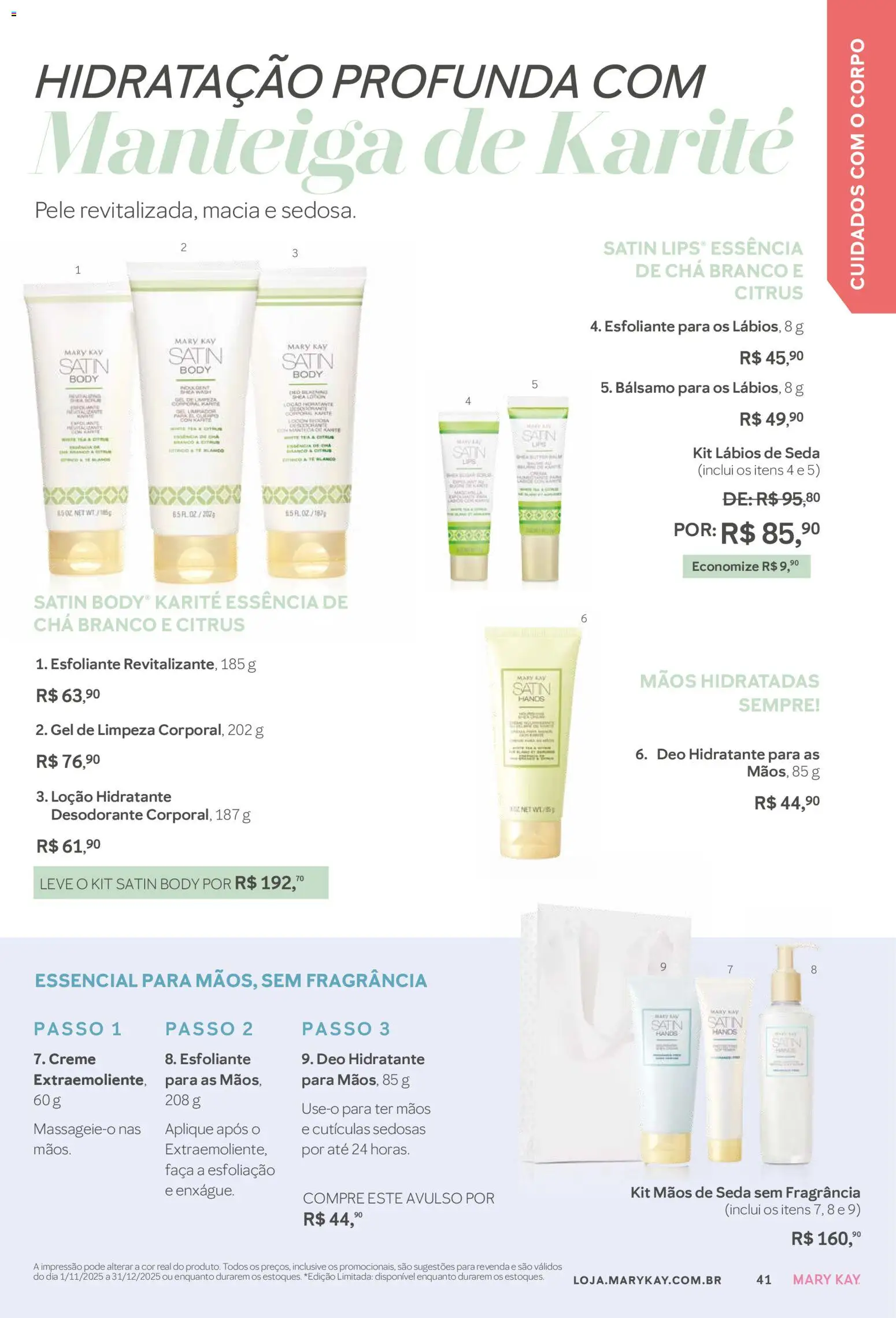 Mary Kay Folheto - válido de 01.11.2025 | Página: 41 | Produtos: Manteiga, Faca, Chá, Gel de limpeza